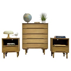 DRESSER + NIGHTSTANDS Set von Stanley Furniture, Mid-Century Modern, ca. 1960er Jahre