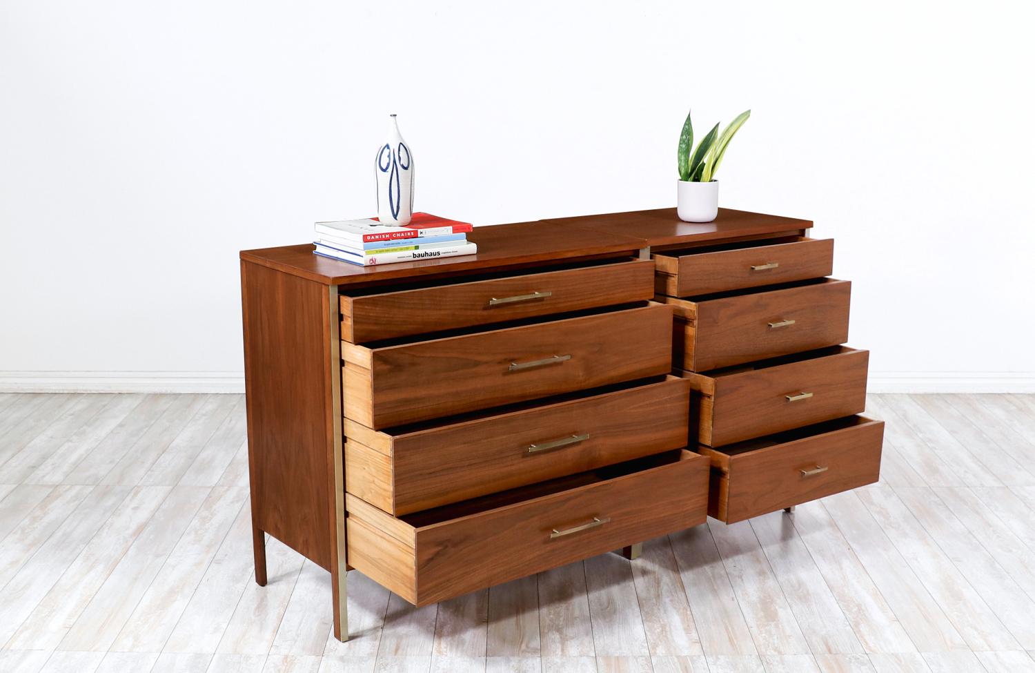 Steel Mid-Century Modern Dresser Set with Vanity by Paul McCobb for Calvin Furniture