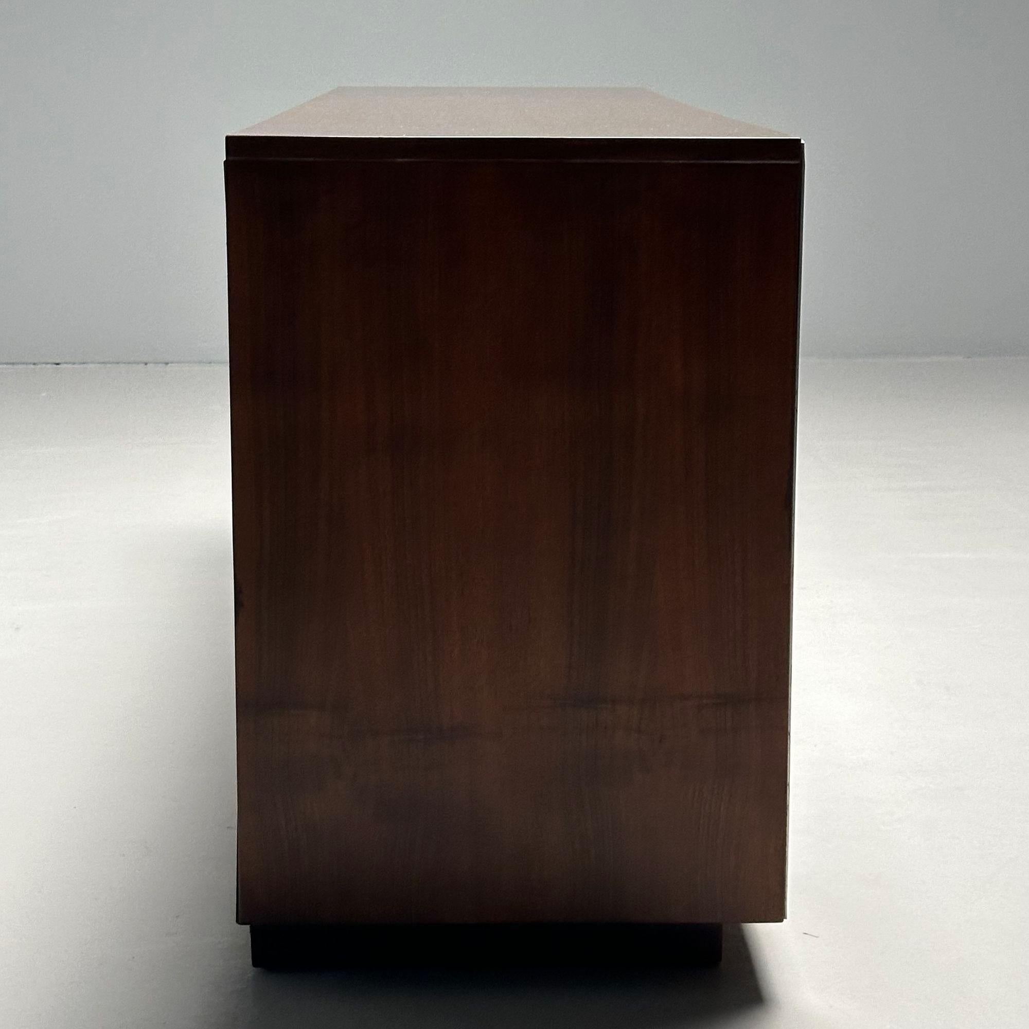 Mid-Century Modern Dresser / Sideboard, Milo Baughman Style, Chrome, Walnut For Sale 12