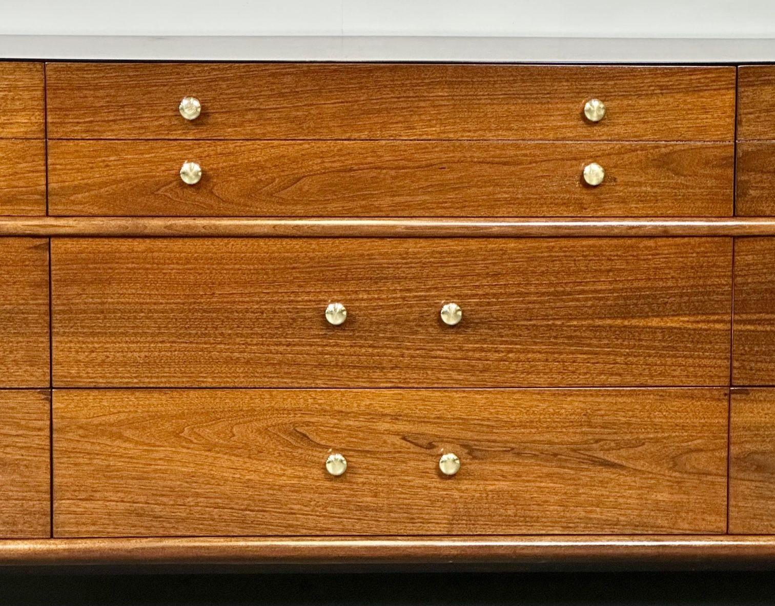 Mid Century Modern Dresser, West Michigan Furniture Co. Ebony, Walnut, Metz For Sale 1