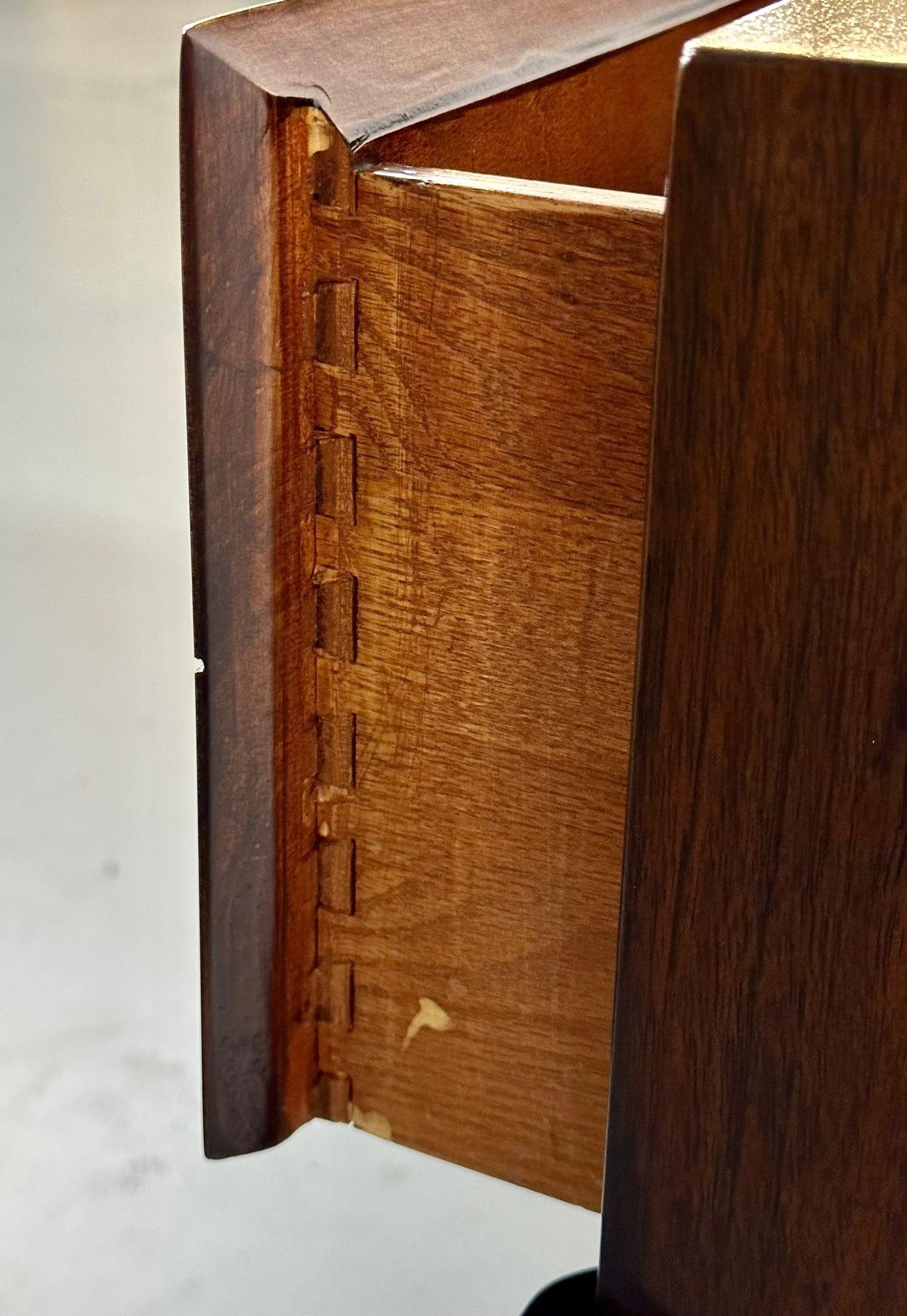 American Mid Century Modern Dresser, West Michigan Furniture Co. Ebony, Walnut, Metz For Sale