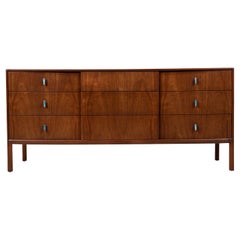 Mid-Century Modern Dresser with Turquoise Enameled Inlaid Pulls