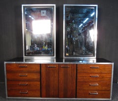 Mid-Century Modern Dresser with Two Mirrors
