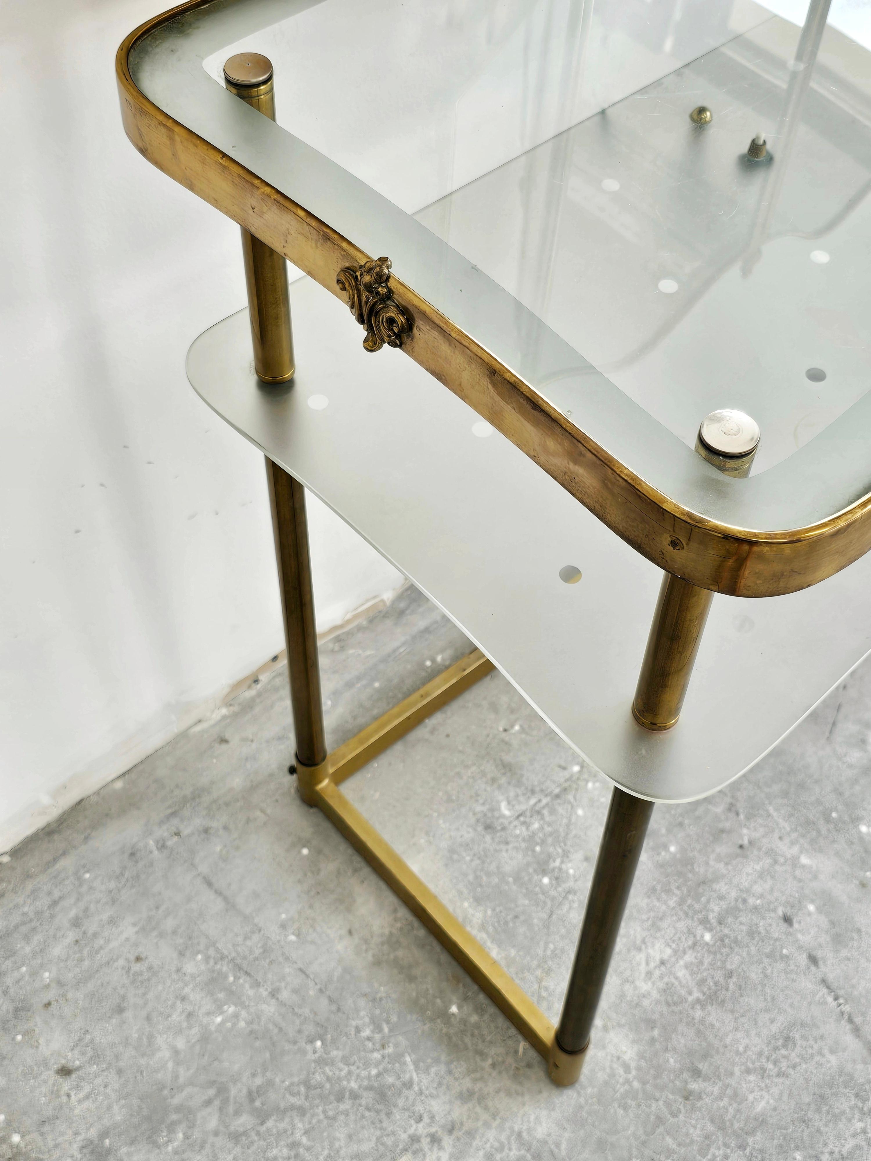 Mid-Century Modern Mid Century Modern Dressing Table with Triptych Mirror by Luigi Brusotti For Sale