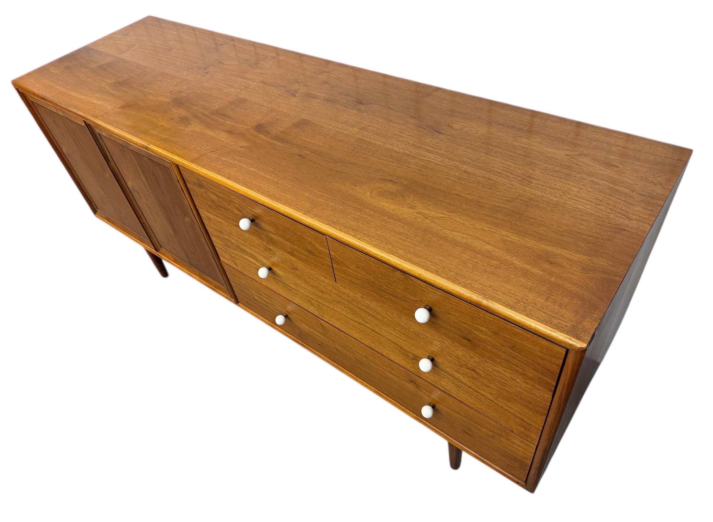 20th Century Mid-Century Modern Drexel Declaration 10-Drawer Walnut Dresser For Sale