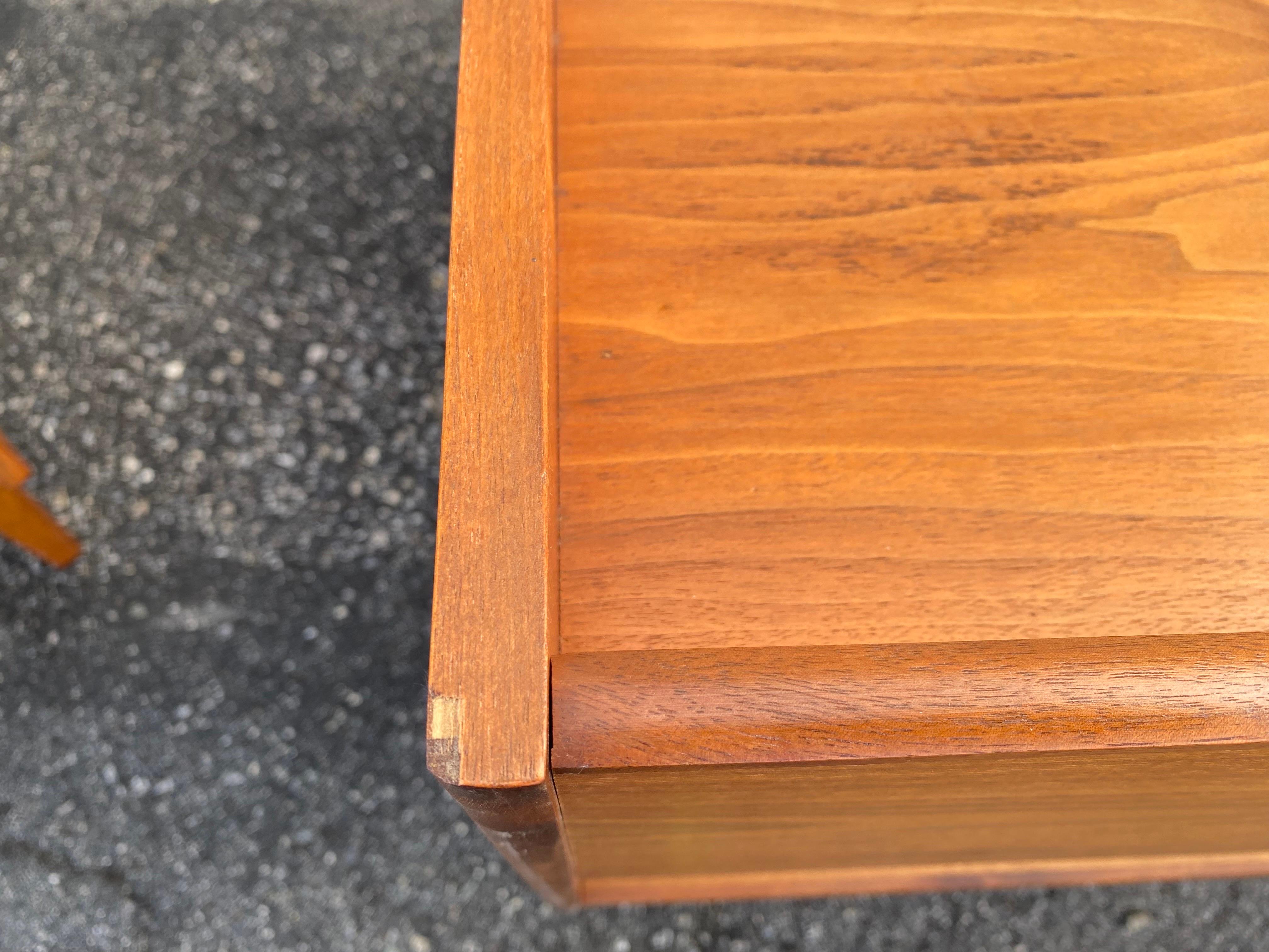 Walnut Mid-Century Modern Drexel Declaration Side Tables, a Pair For Sale