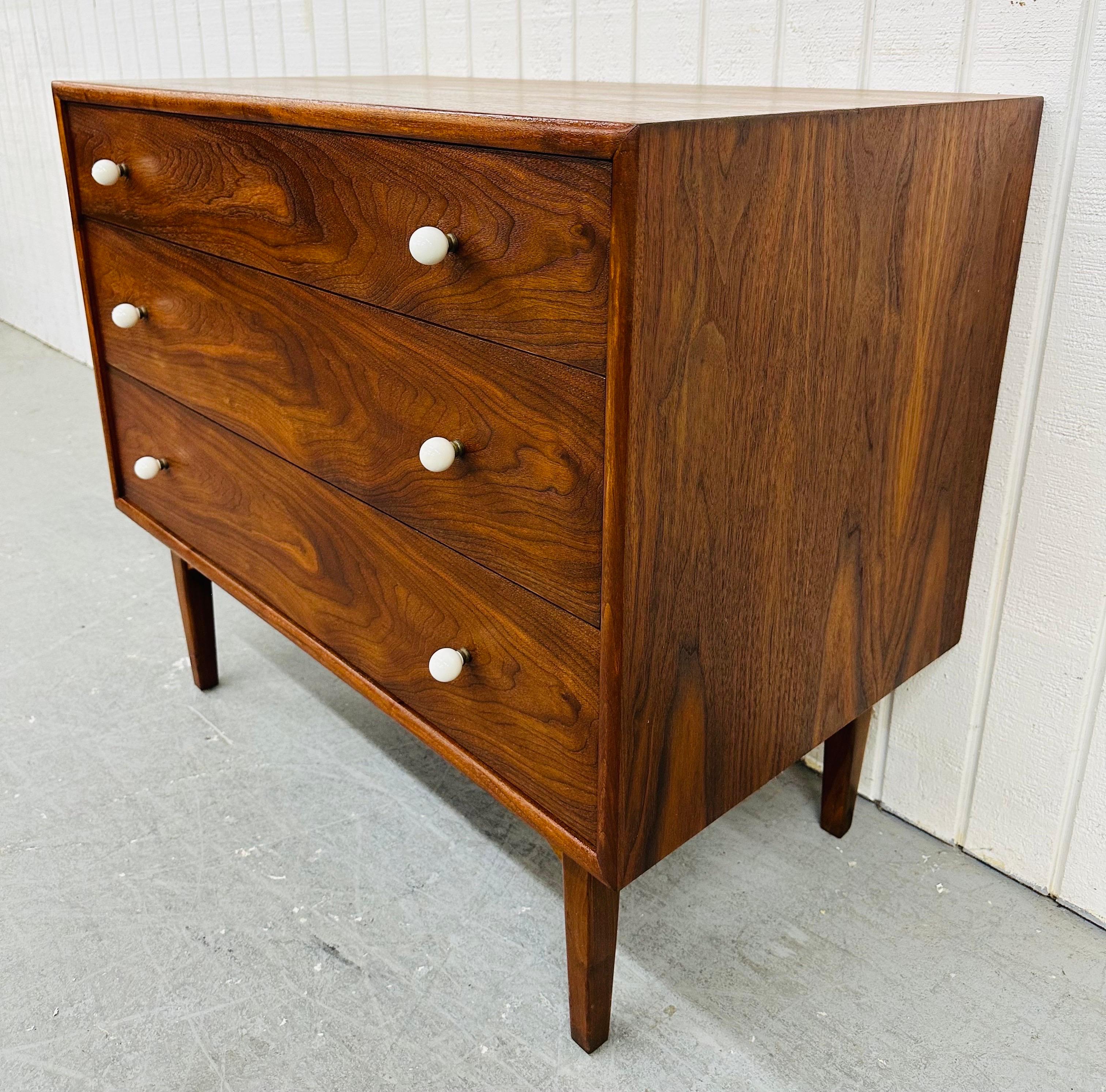 American Mid-Century Modern Drexel Declaration Walnut Bachelor Chest