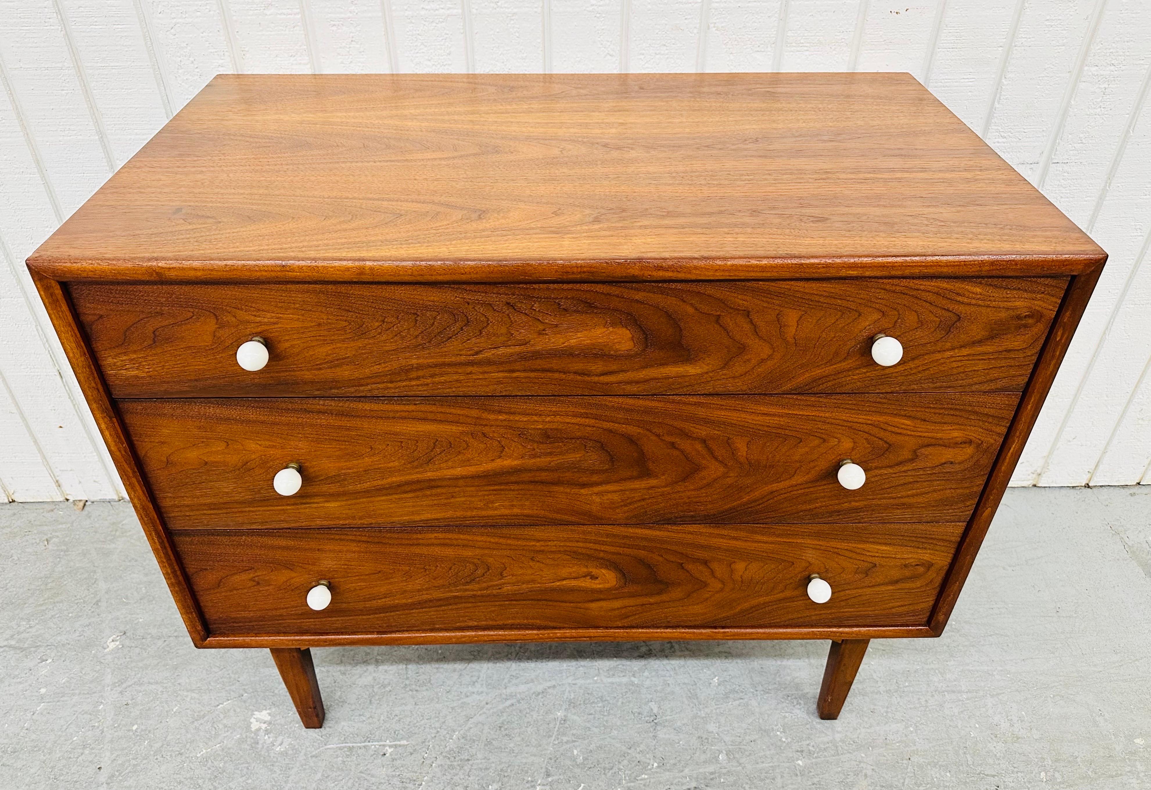 20th Century Mid-Century Modern Drexel Declaration Walnut Bachelor Chest