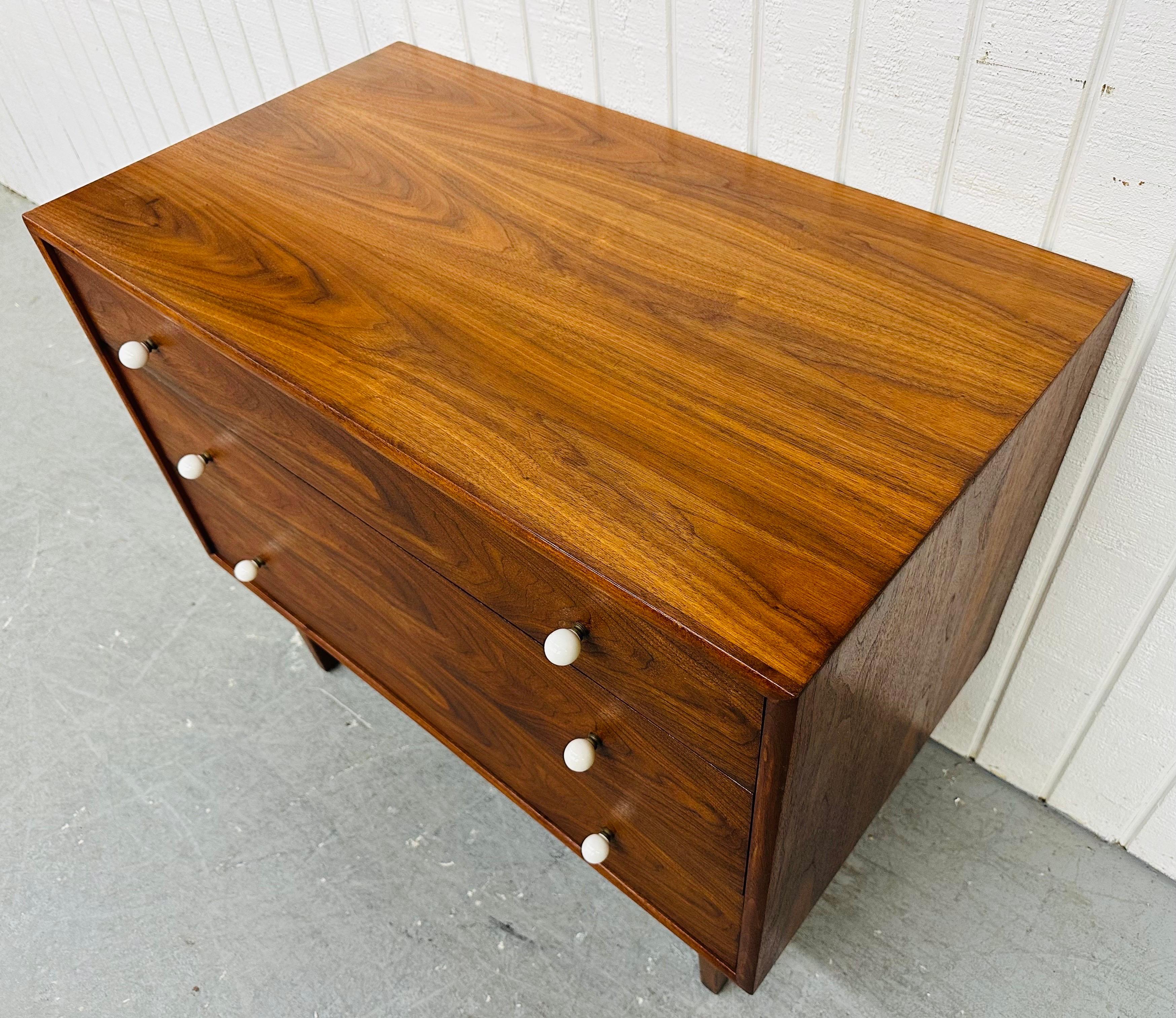 Wood Mid-Century Modern Drexel Declaration Walnut Bachelor Chest