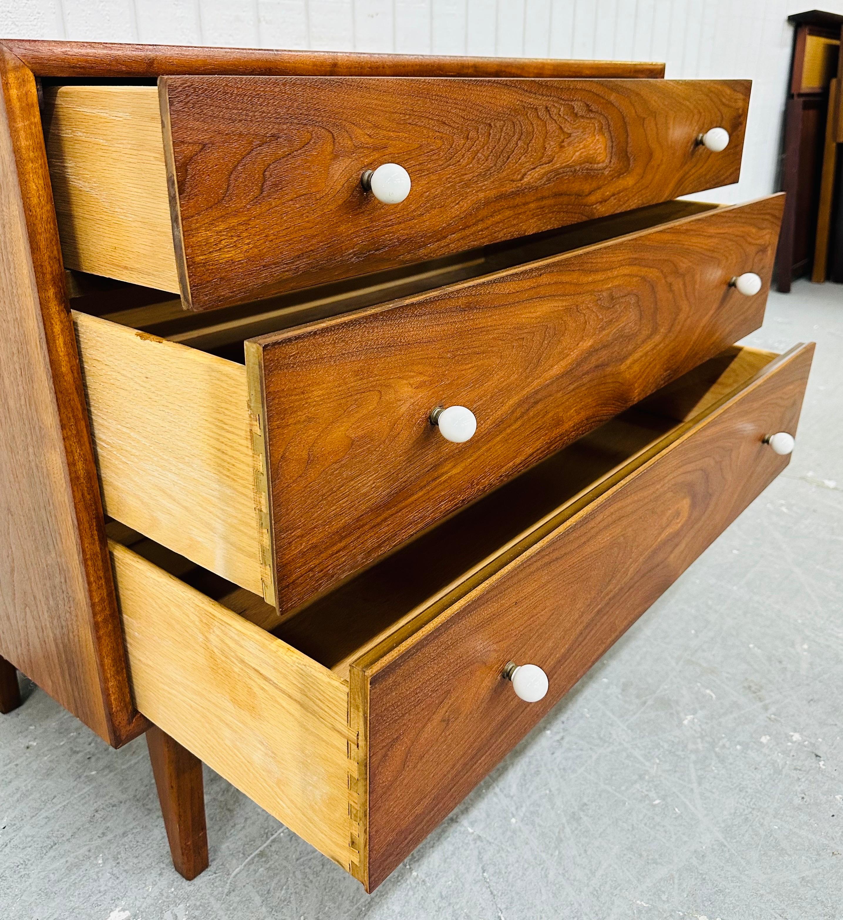 Mid-Century Modern Drexel Declaration Walnut Bachelor Chest 1