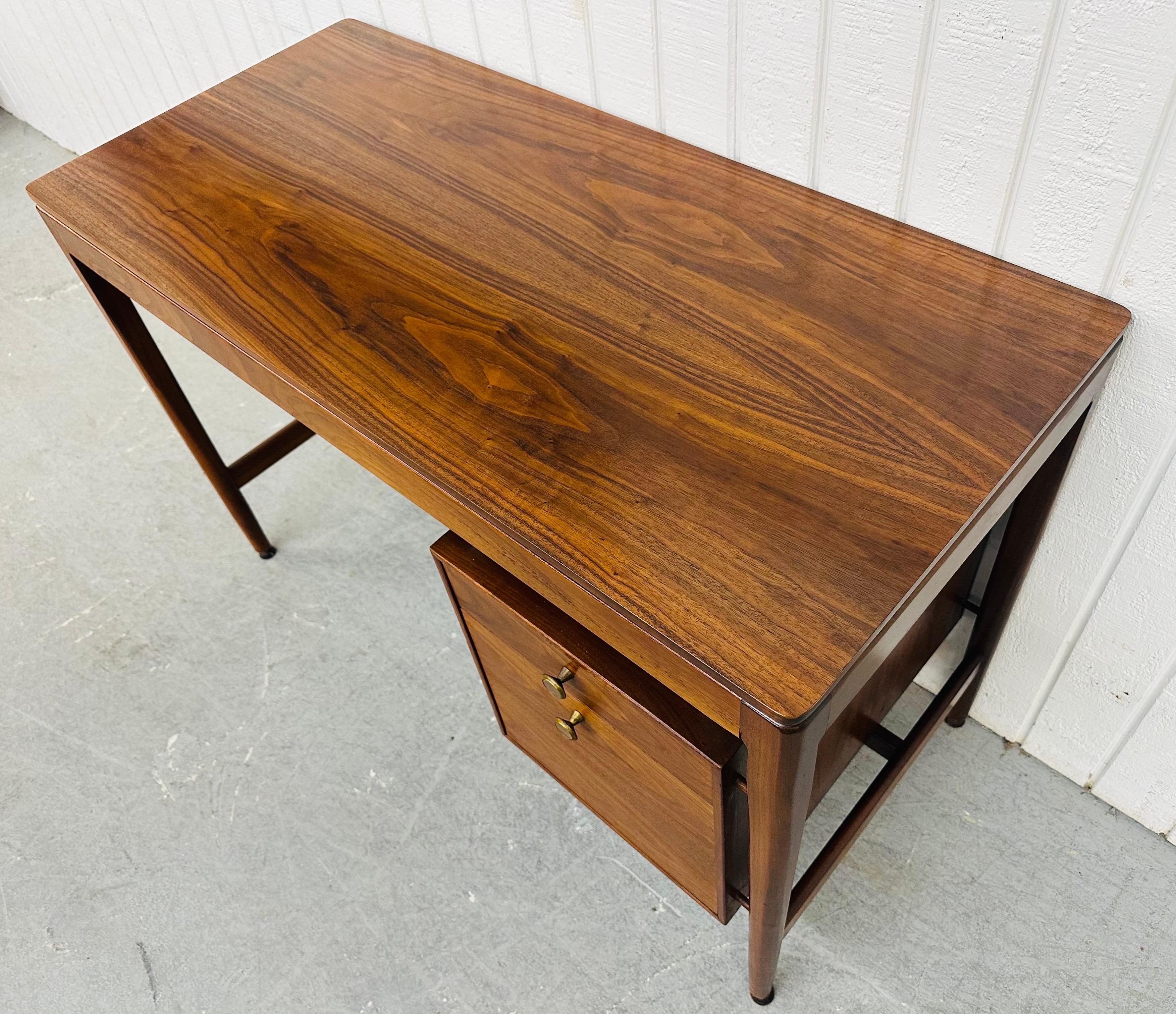 American Mid-Century Modern Drexel Declaration Walnut Desk