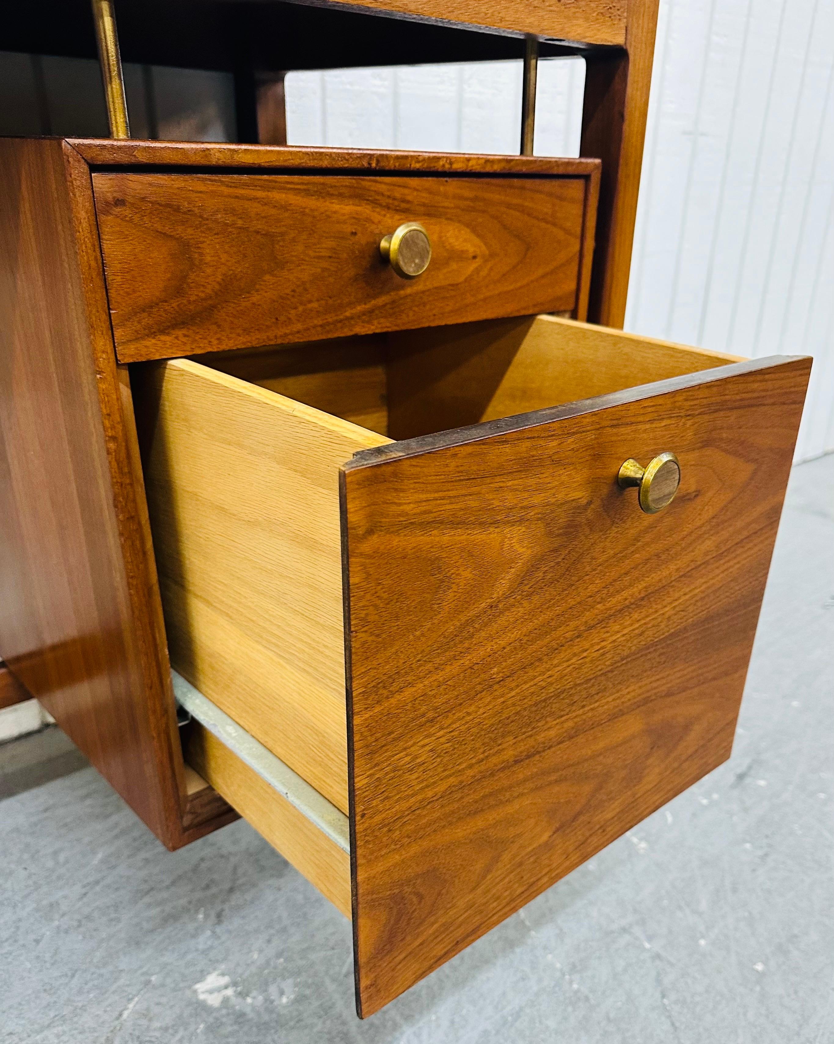 Mid-Century Modern Drexel Declaration Walnut Desk 1
