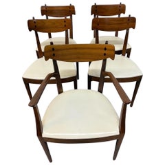 Mid-Century Modern Drexel Declaration Walnut Dining Chairs - Set of 5