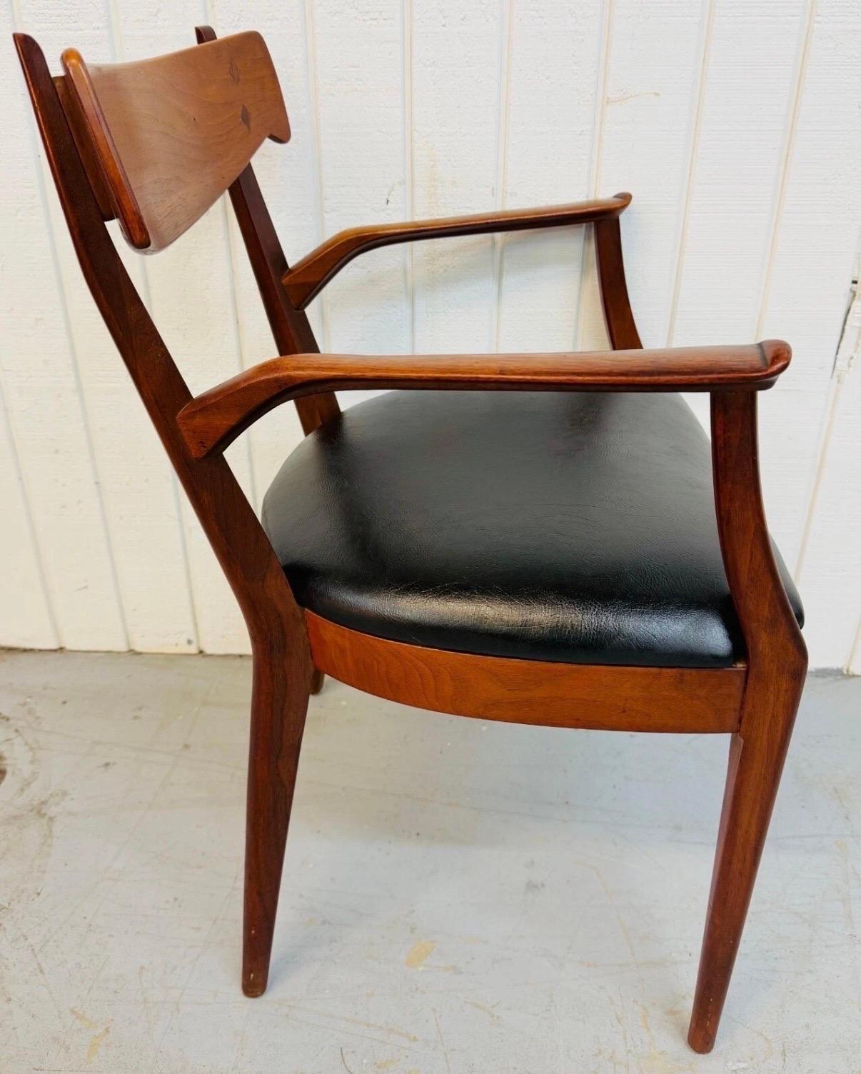 20th Century Mid-Century Modern Drexel Declaration Walnut Dining Chairs - Set of 6 For Sale