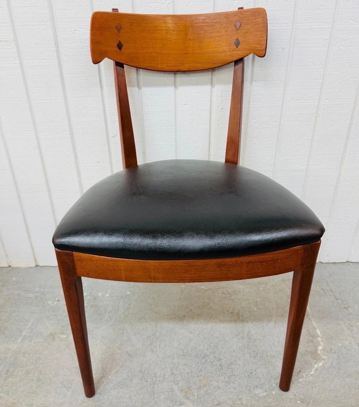 Mid-Century Modern Drexel Declaration Walnut Dining Chairs - Set of 6 For Sale 1