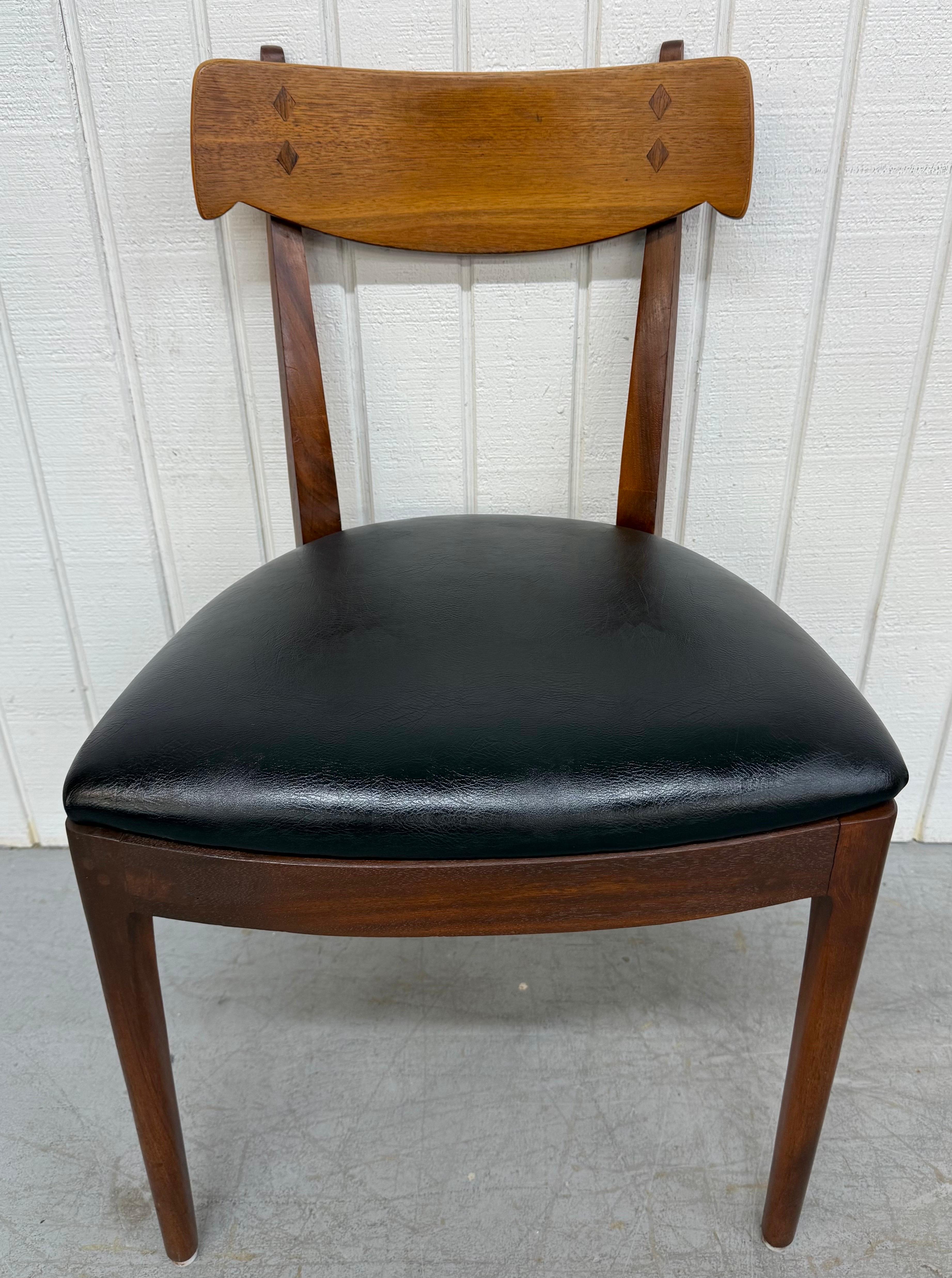 Mid-Century Modern Drexel Declaration Walnut Dining Chairs - Set of 8 In Good Condition In Clarksboro, NJ
