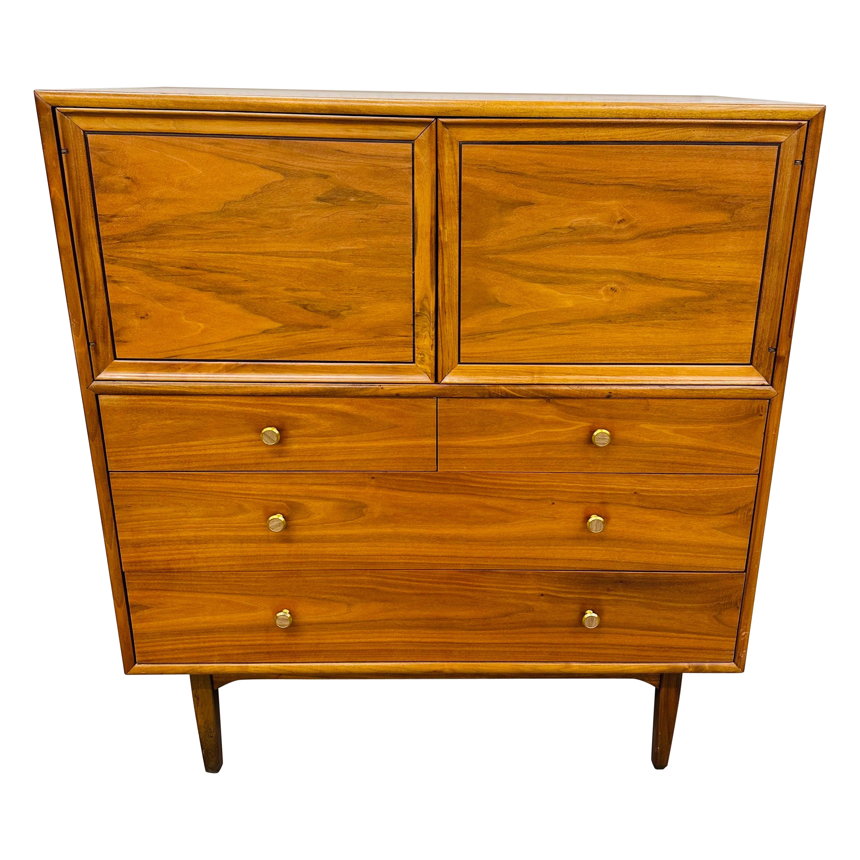 Mid-Century Modern Drexel Declaration Walnut High Chest