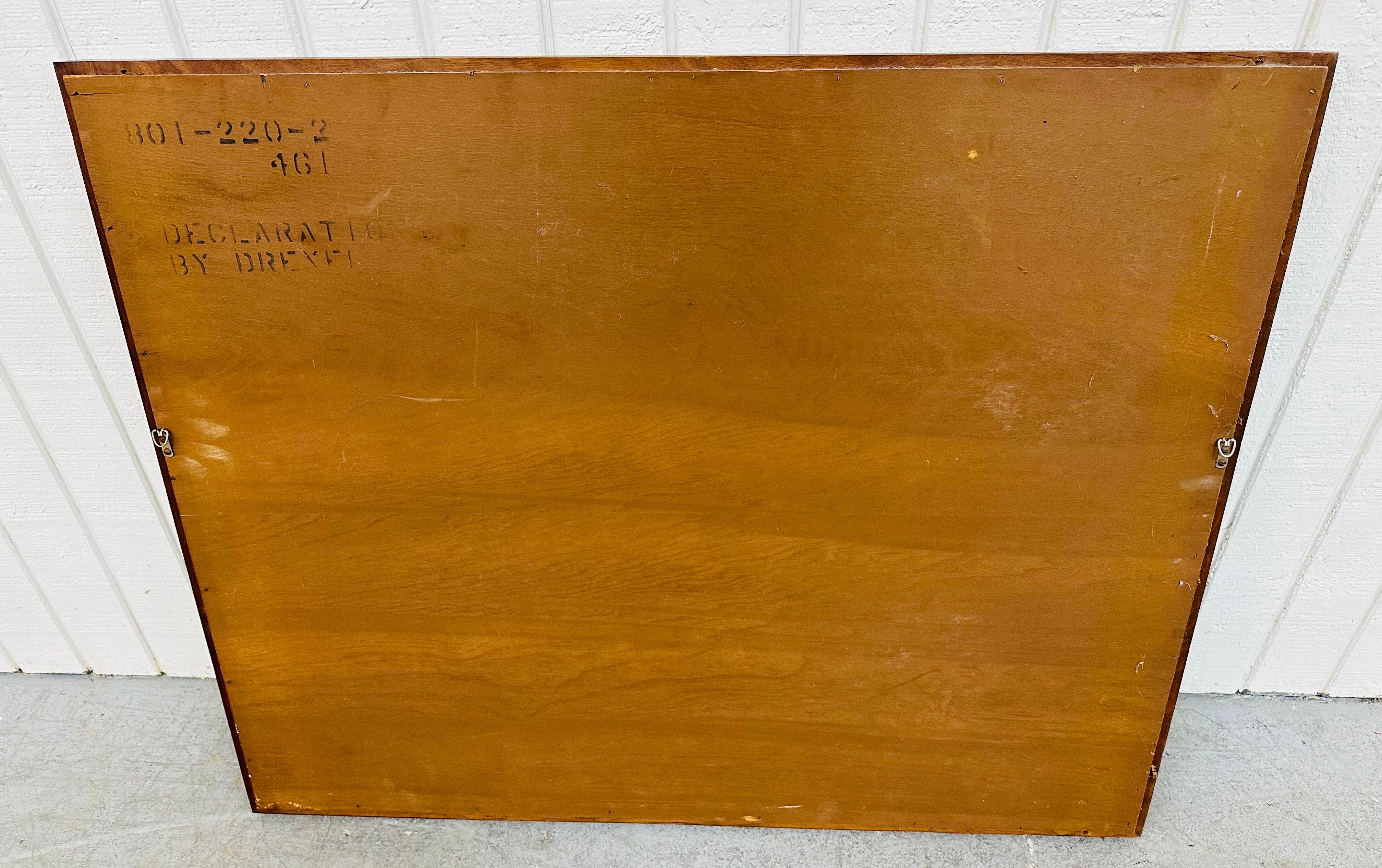 20th Century Mid-Century Modern Drexel Declaration Walnut Wall Mirror For Sale