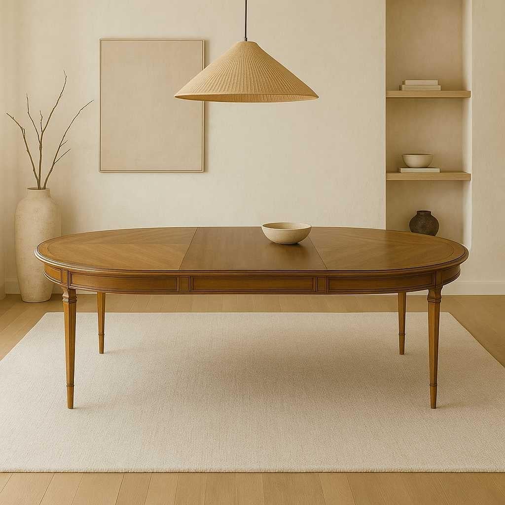 Mid-Century Modern Drexel Esperanto Walnut Oval Extension Dining Table in vendita 5