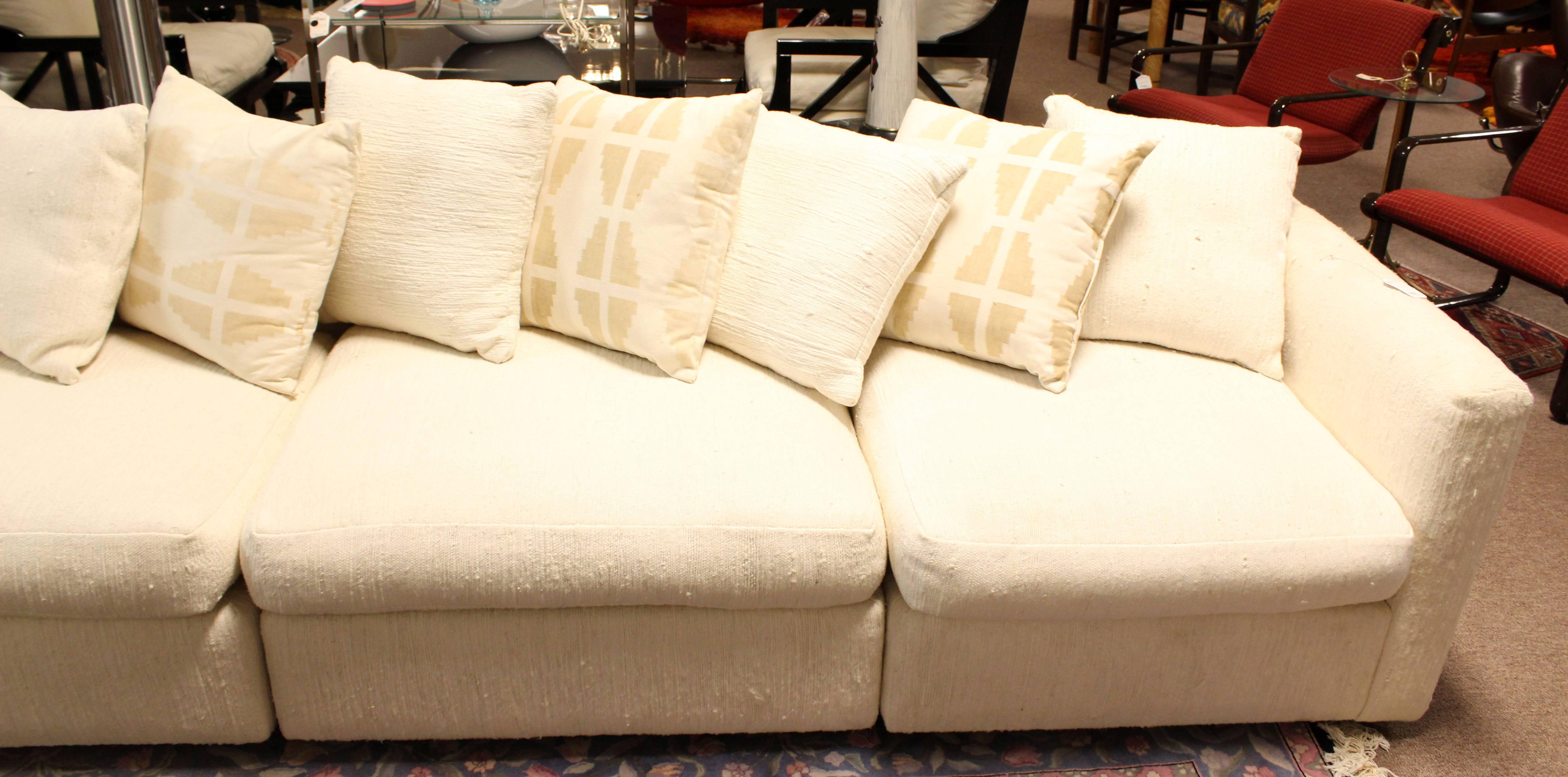 wood encased sofa