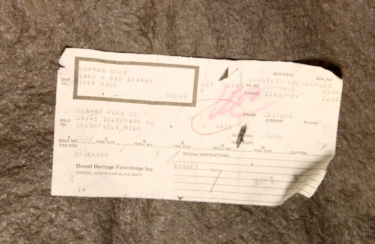 MidCentury Modern Drexel Heritage Wood Encased EightPiece Sofa