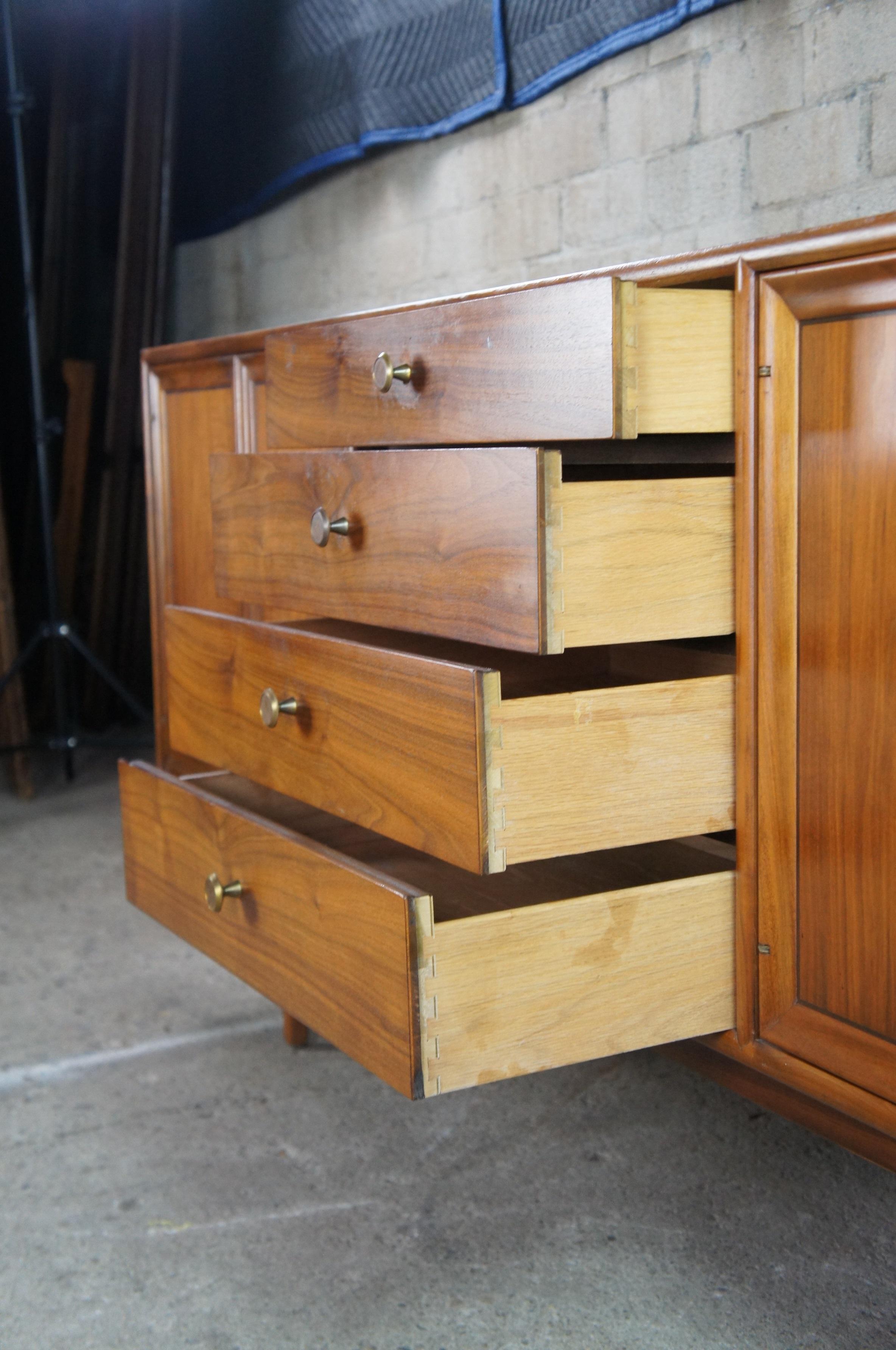 Walnut Mid Century Modern Drexel Kipp Stewart Declaration Credenza Console Sideboard