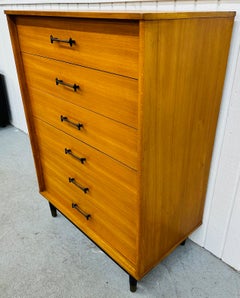 Mid-Century Modern Drexel Milo Baughman Style Blonde High Chest