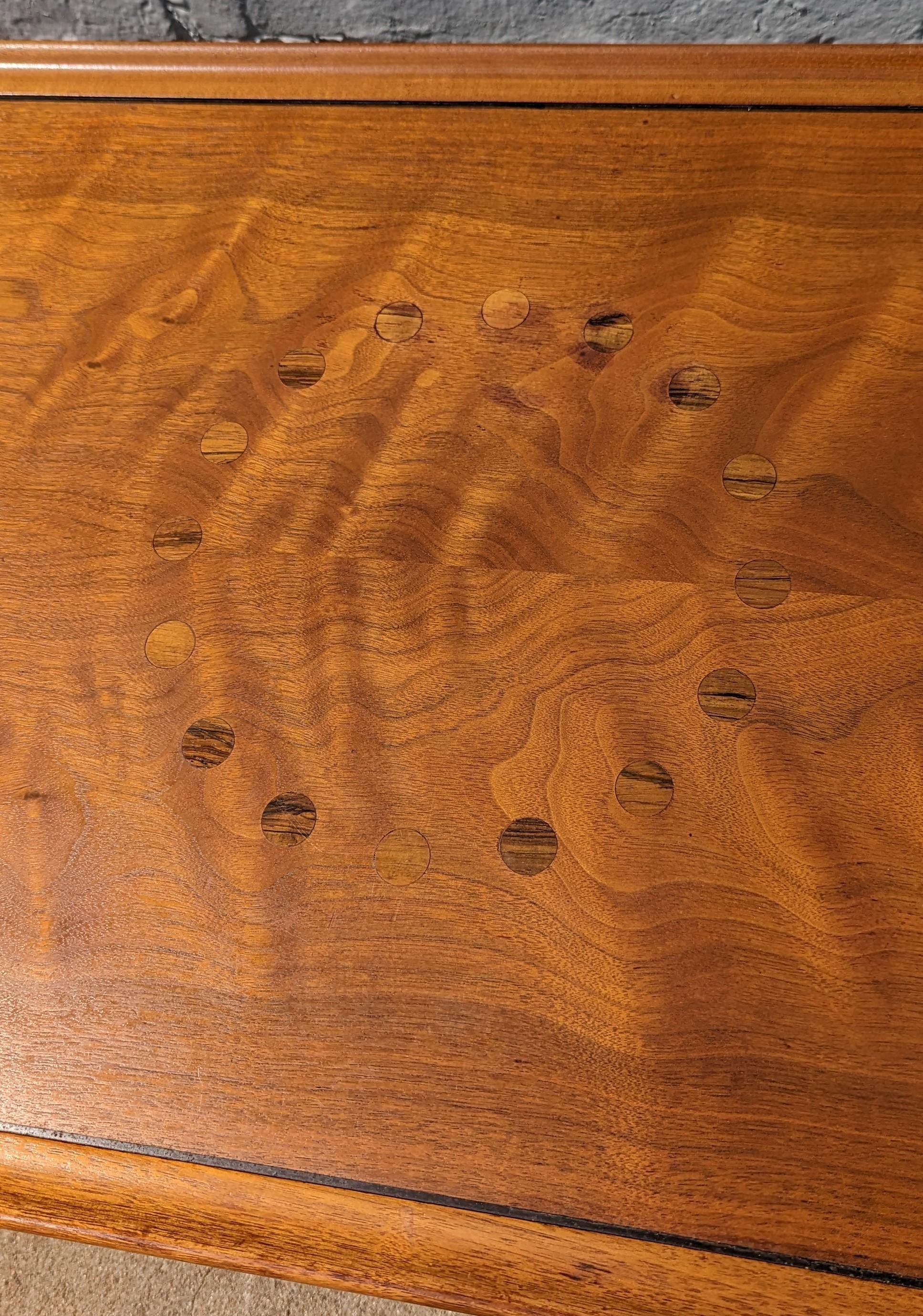 Walnut Mid Century Modern Drexel Projection Coffee Table by Kip Stewart For Sale