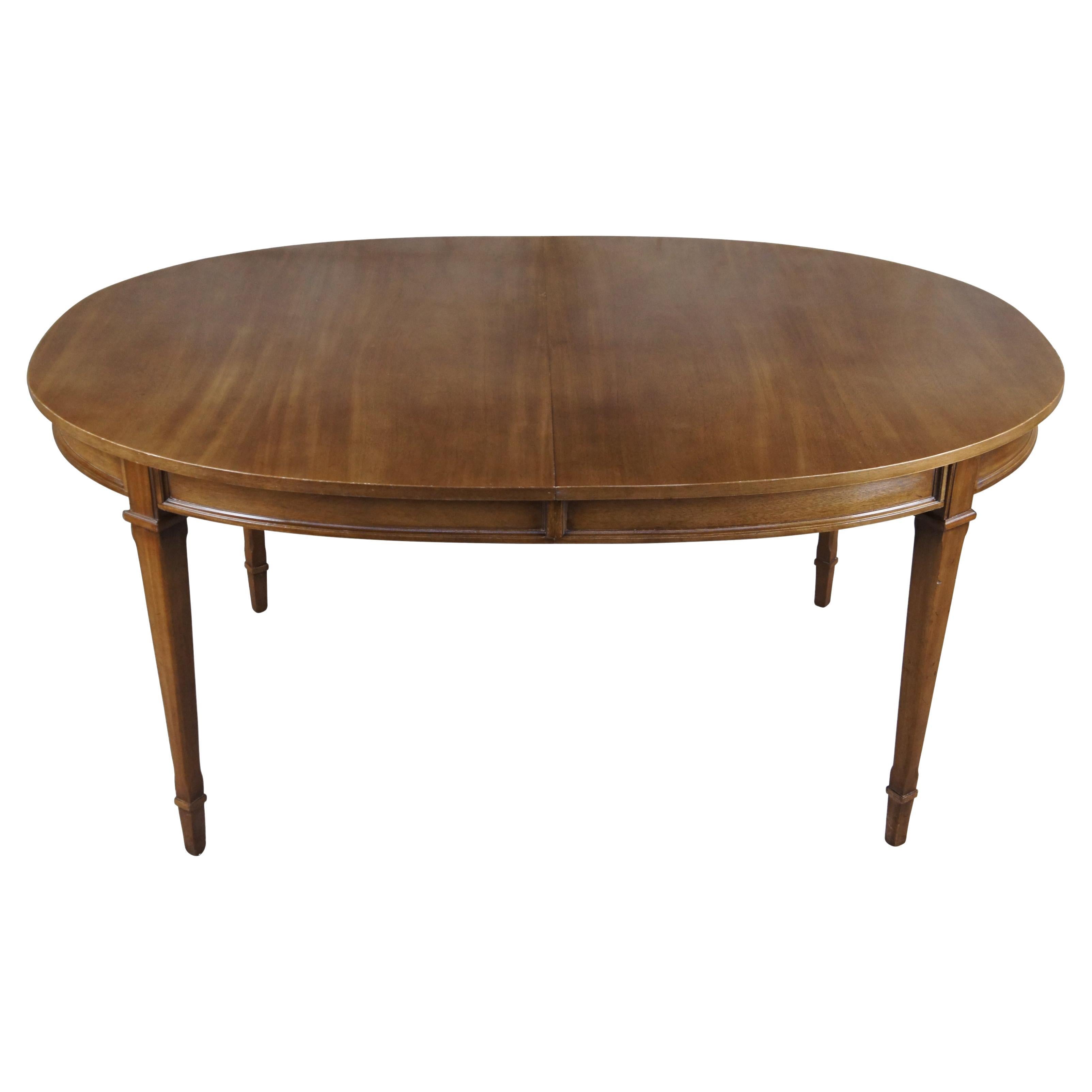 Mid-Century Modern Drexel Triune Mahogany Oval Extendable Dining Table