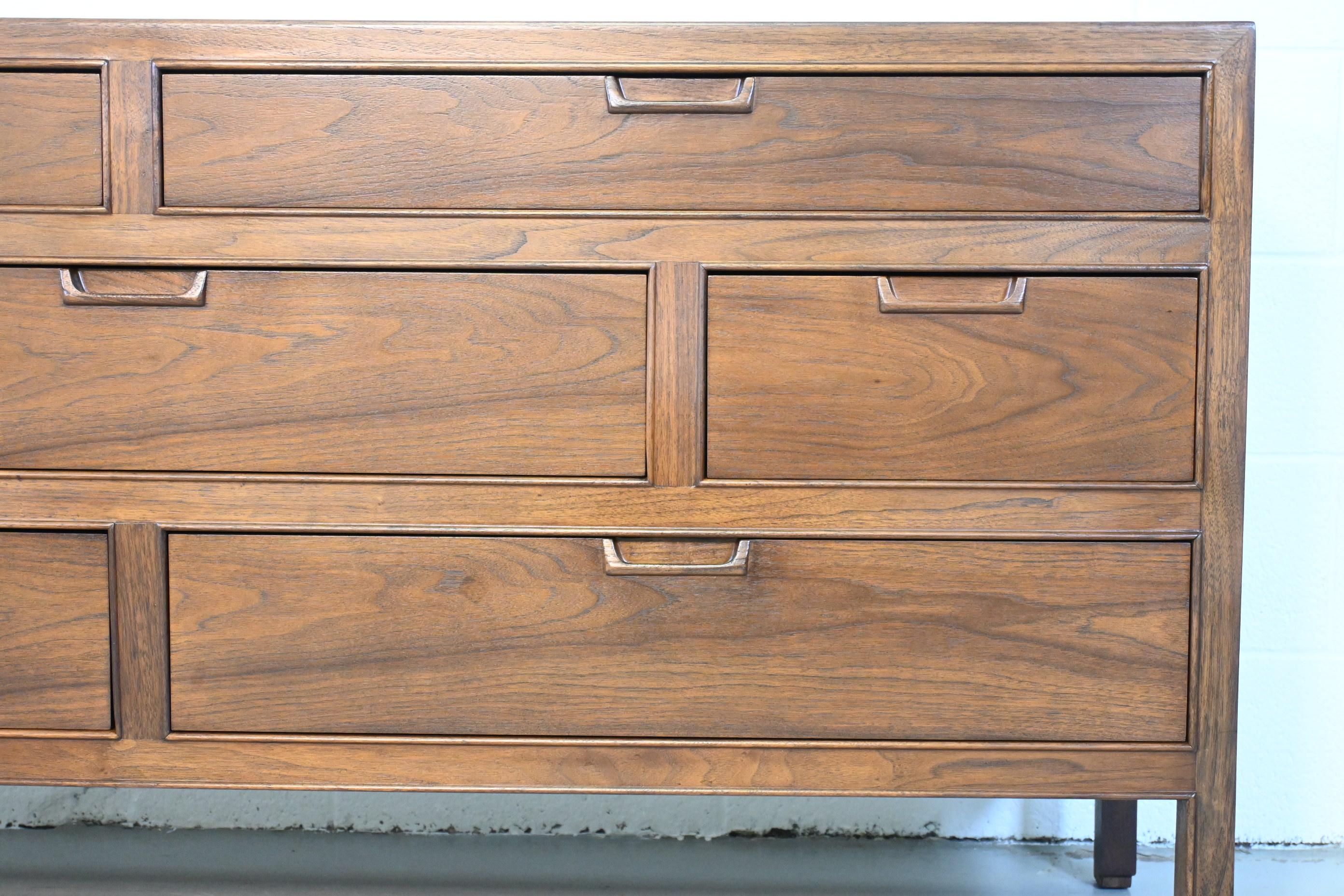 Mid-20th Century Mid Century Modern Drexel Walnut Dresser