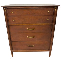 Mid-Century Modern Drexel Walnut High Chest