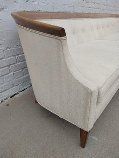 Mid Century Modern Drexel Walnut Trim Sofa