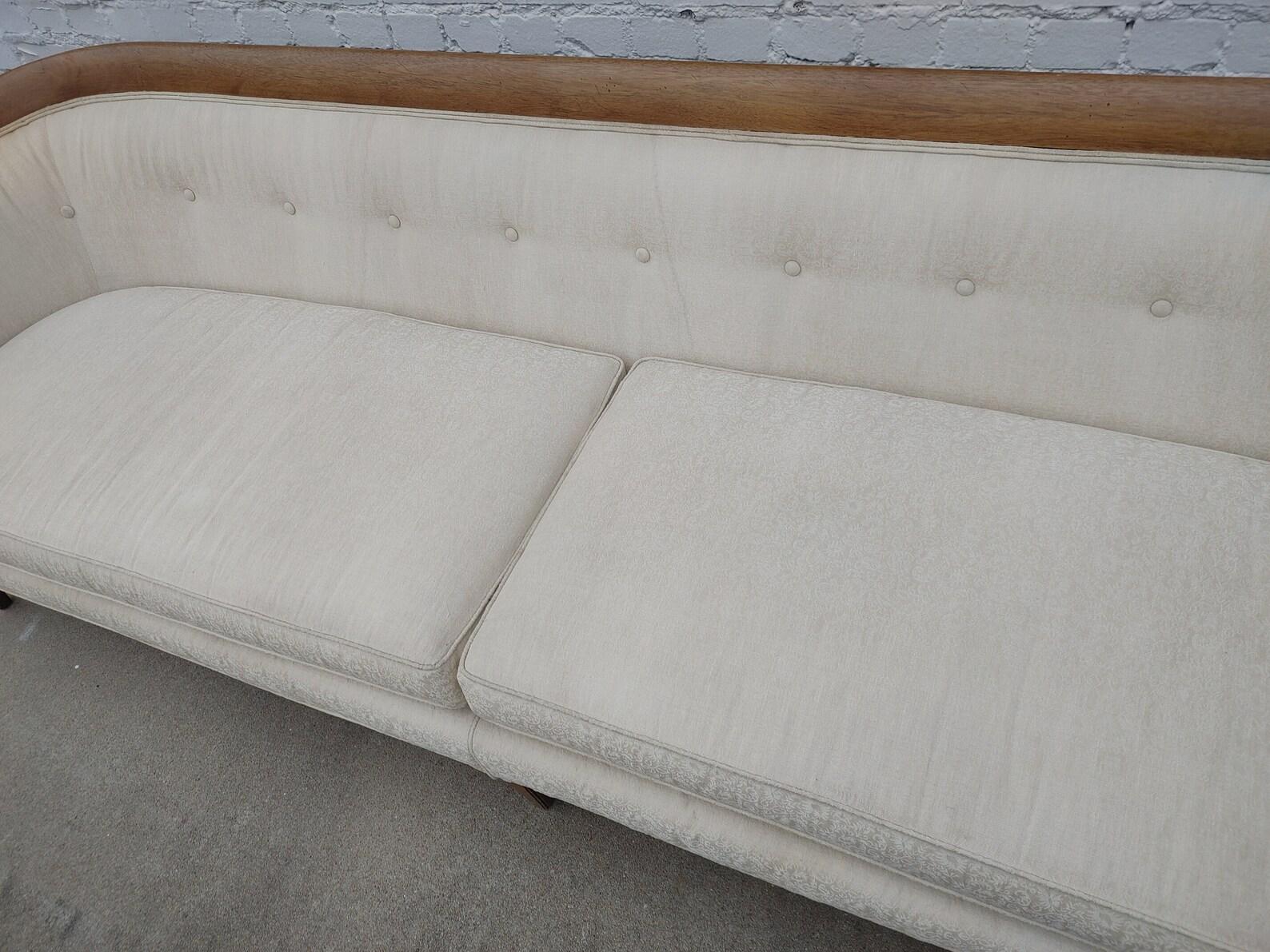 Mid-Century Modern Mid Century Modern Drexel Walnut Trim Sofa For Sale