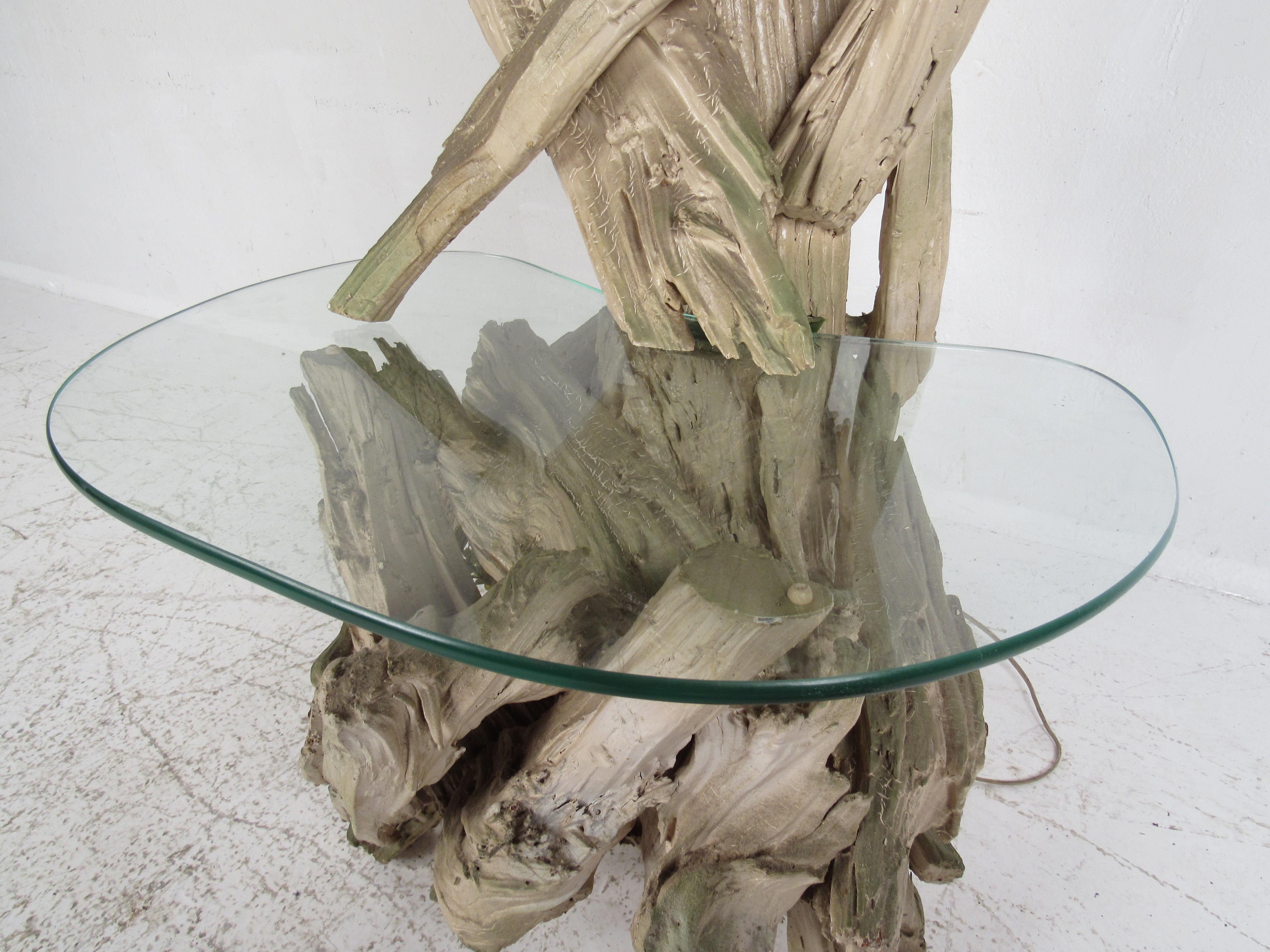 Mid-20th Century Mid-Century Modern Driftwood Floor Lamp For Sale