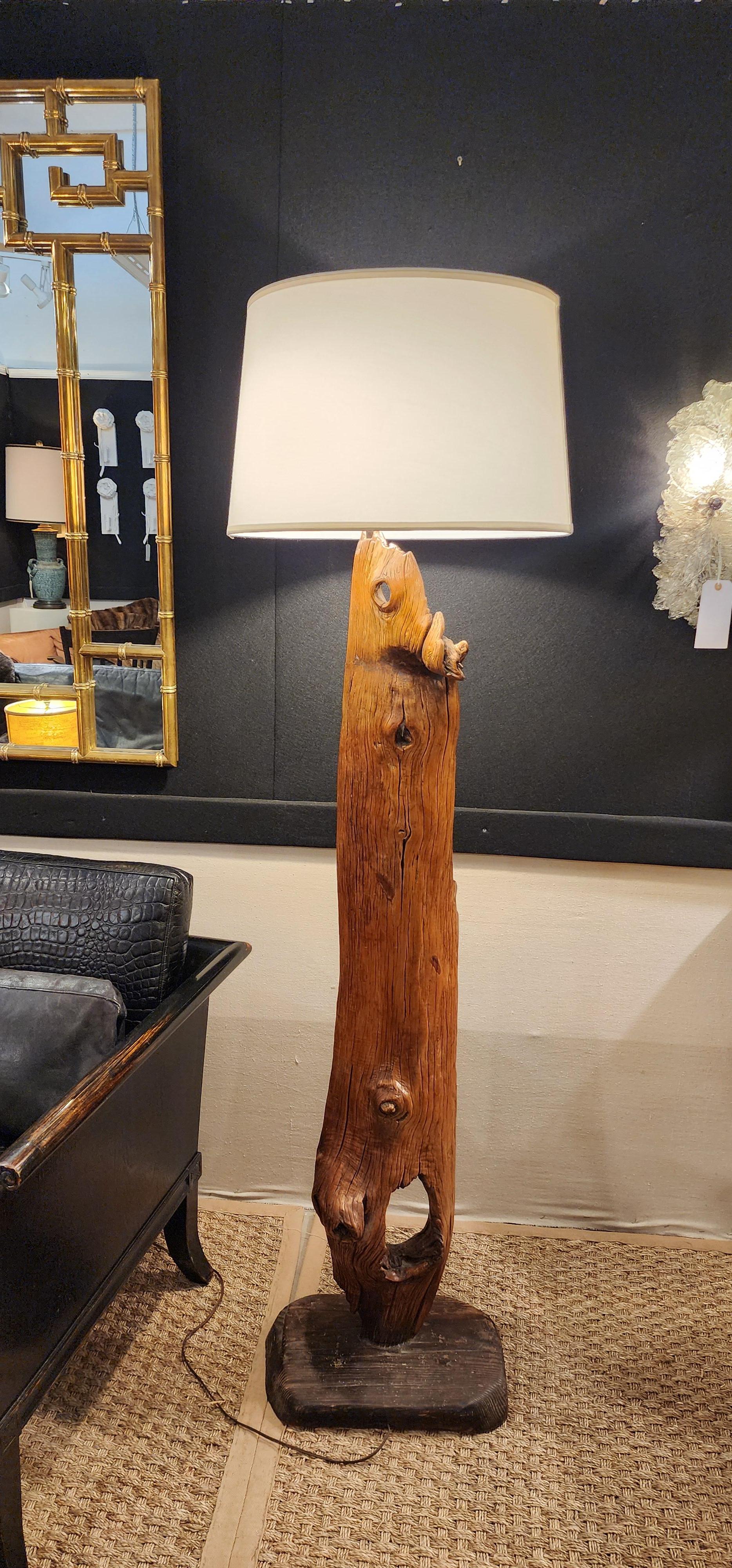 Lámpara de pie Mid Century Modern Driftwood en venta 5