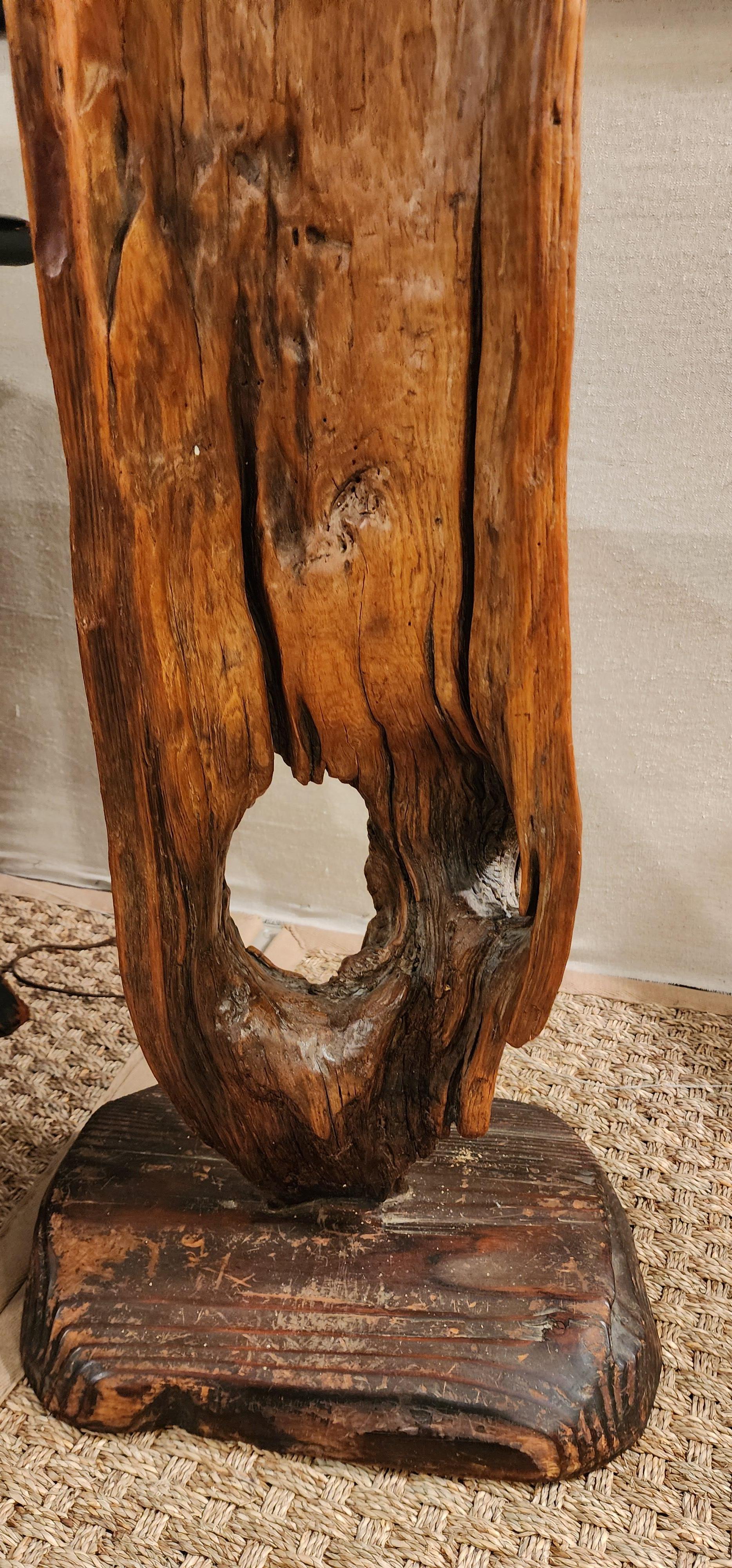 Lámpara de pie Mid Century Modern Driftwood en Bueno estado para la venta en Hudson, NY