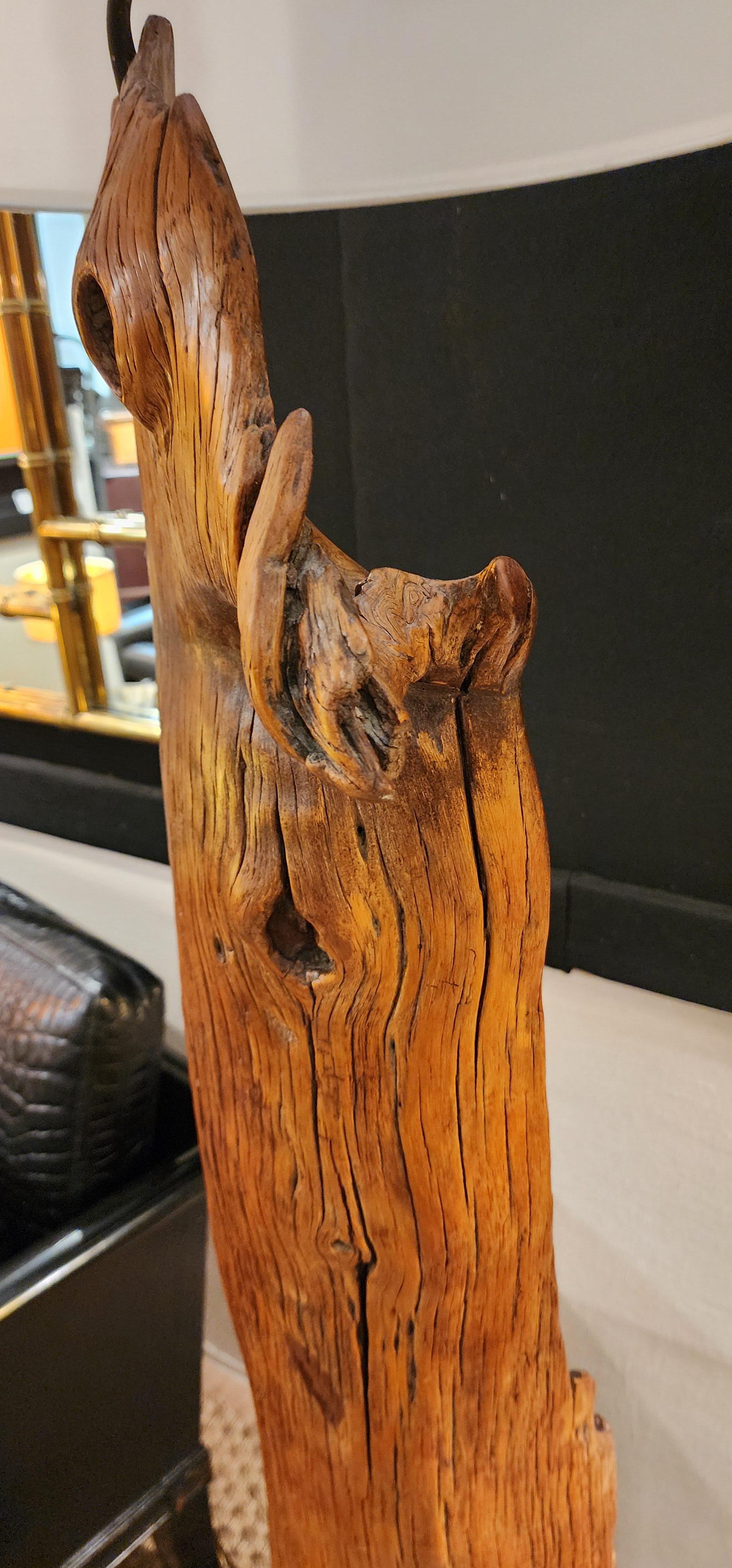 Lámpara de pie Mid Century Modern Driftwood en venta 1