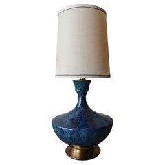 Mid-Century Modern Drip Glaze Ceramic Pottery Table Lamp