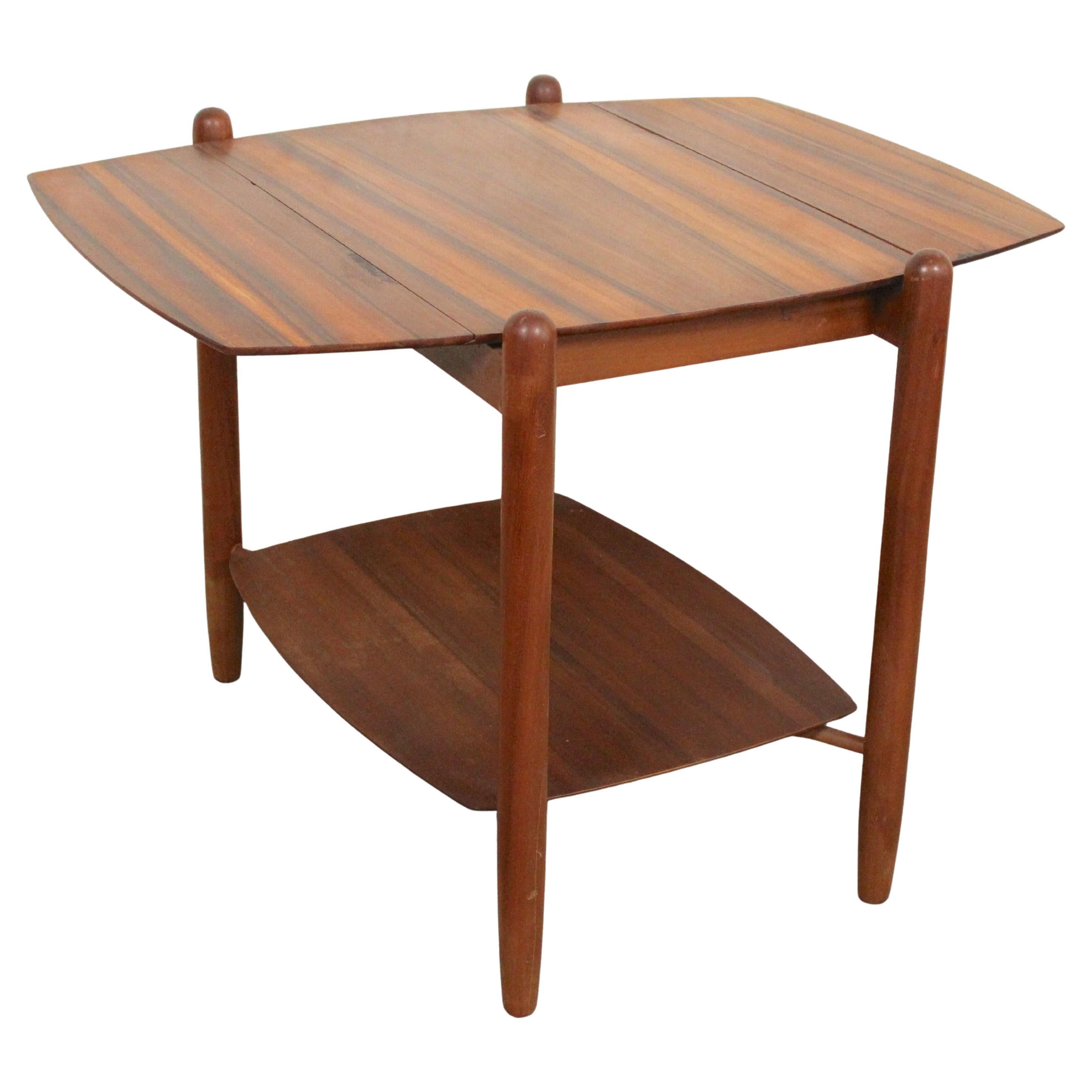 Carrello da bar a foglia di goccia in stile Mid-Century Modern di Vanson