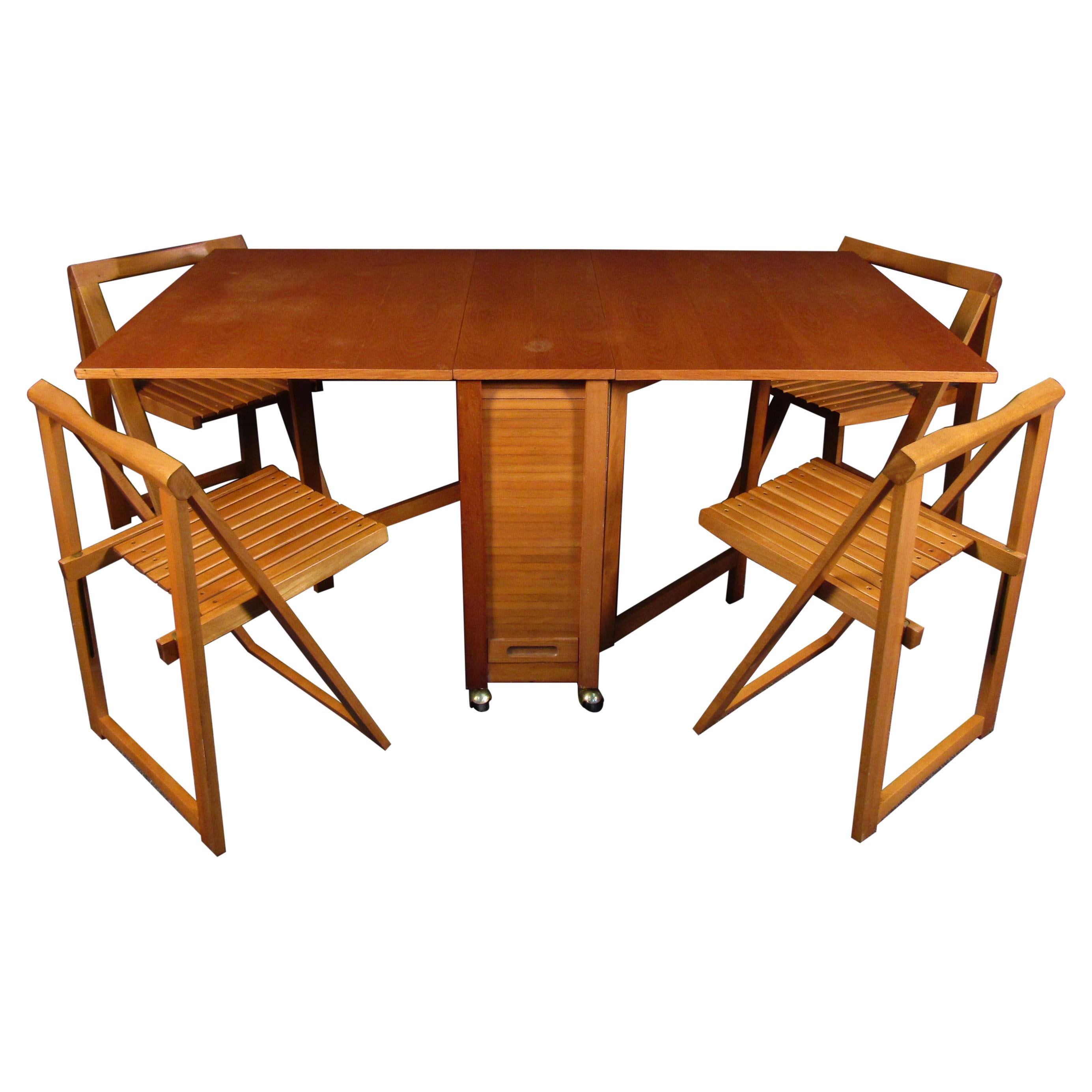 Mid-Century Modern Drop Leaf Dining Room Set