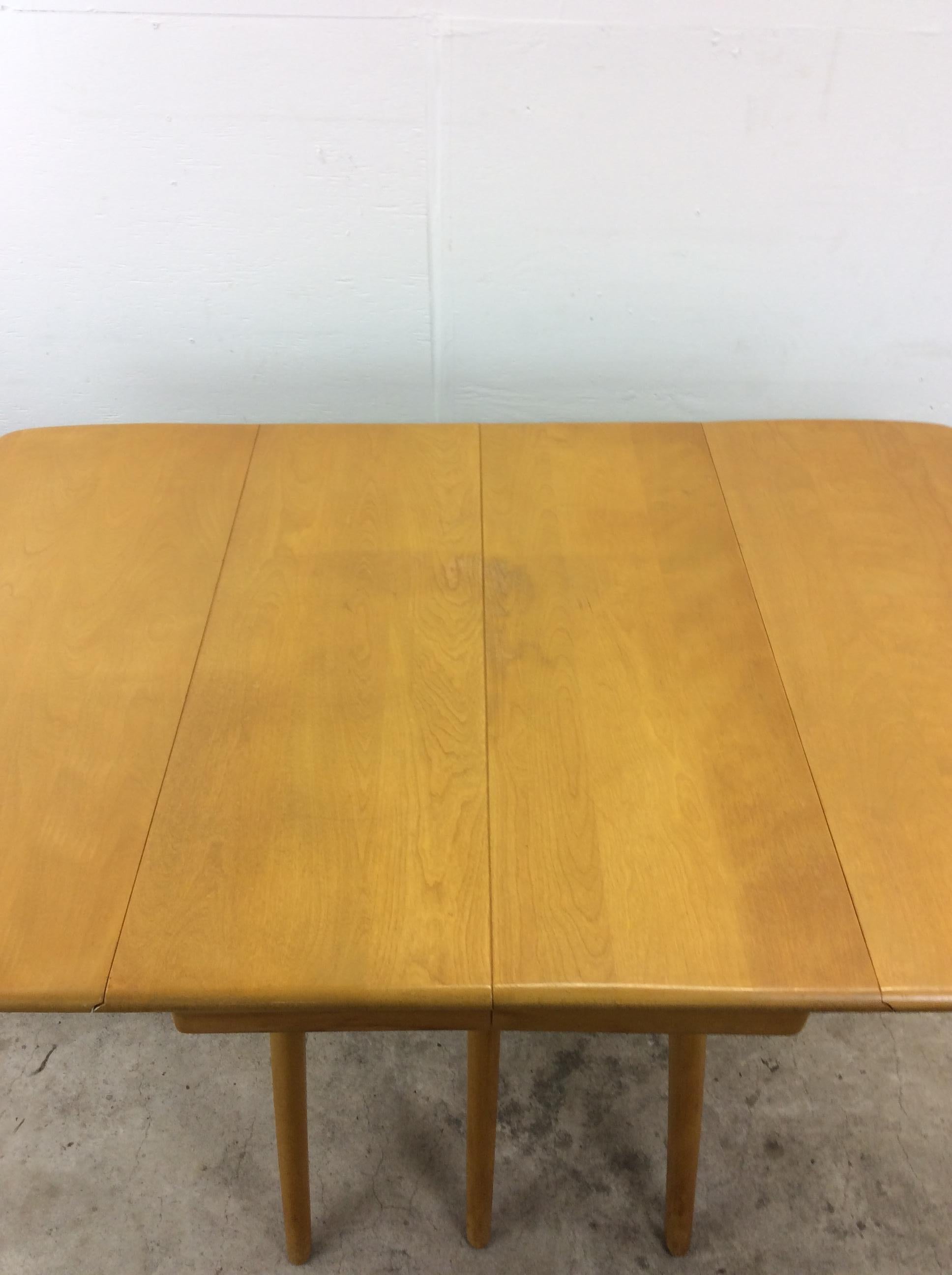 Mid Century Modern Drop Leaf Dining Table by Heywood Wakefield For Sale 2