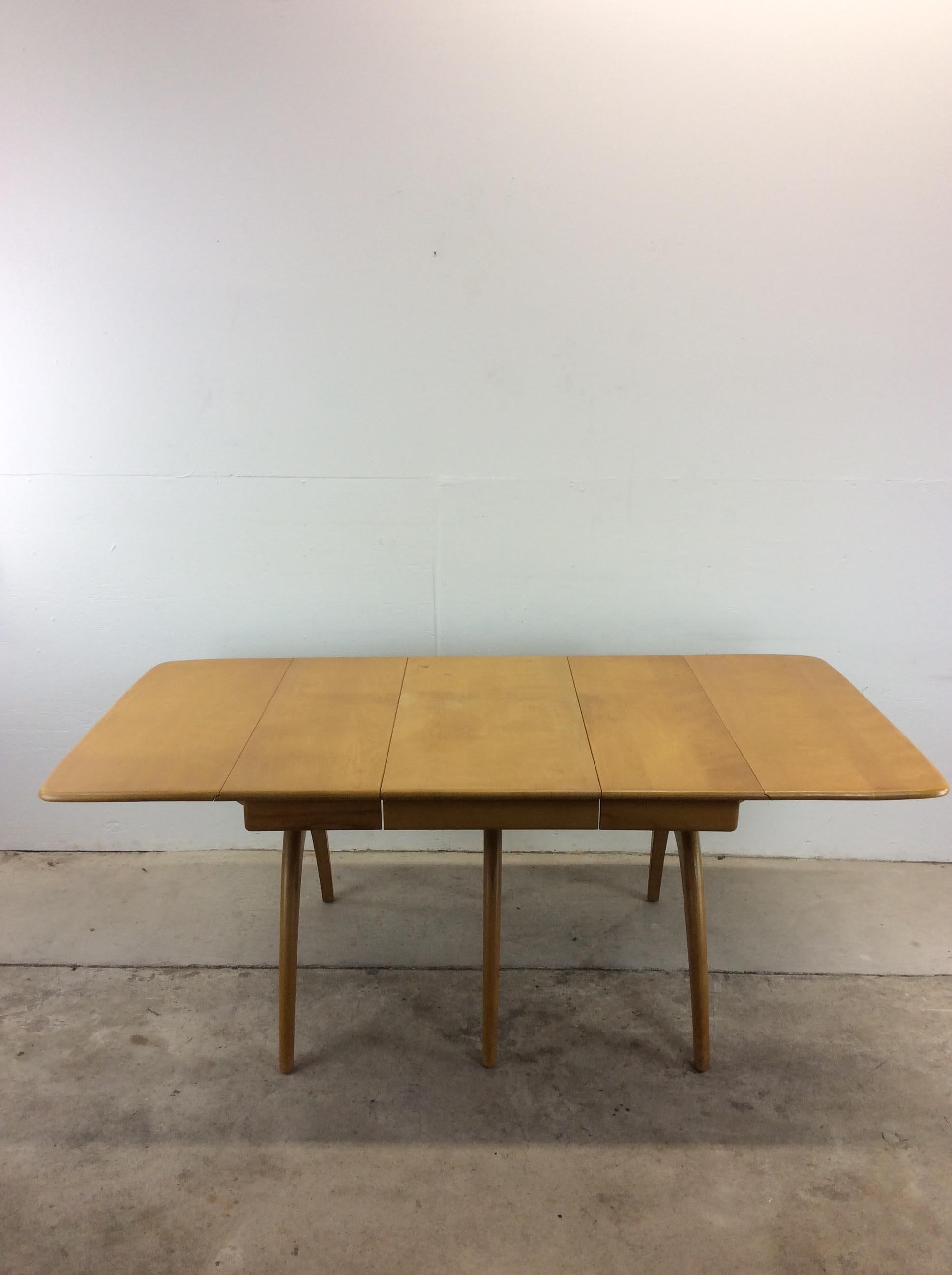 Mid Century Modern Drop Leaf Dining Table by Heywood Wakefield For Sale 6