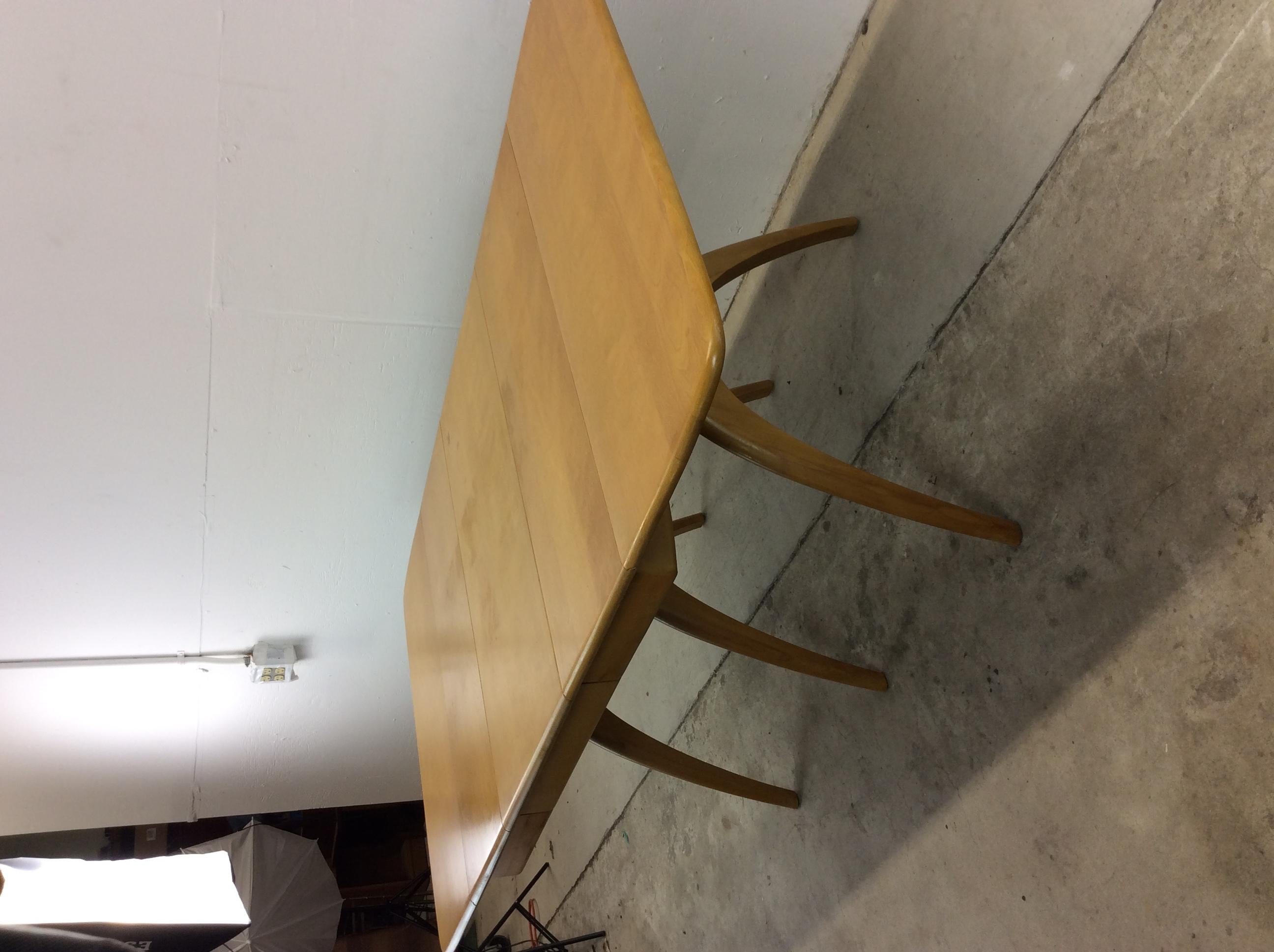 Mid Century Modern Drop Leaf Dining Table by Heywood Wakefield For Sale 10