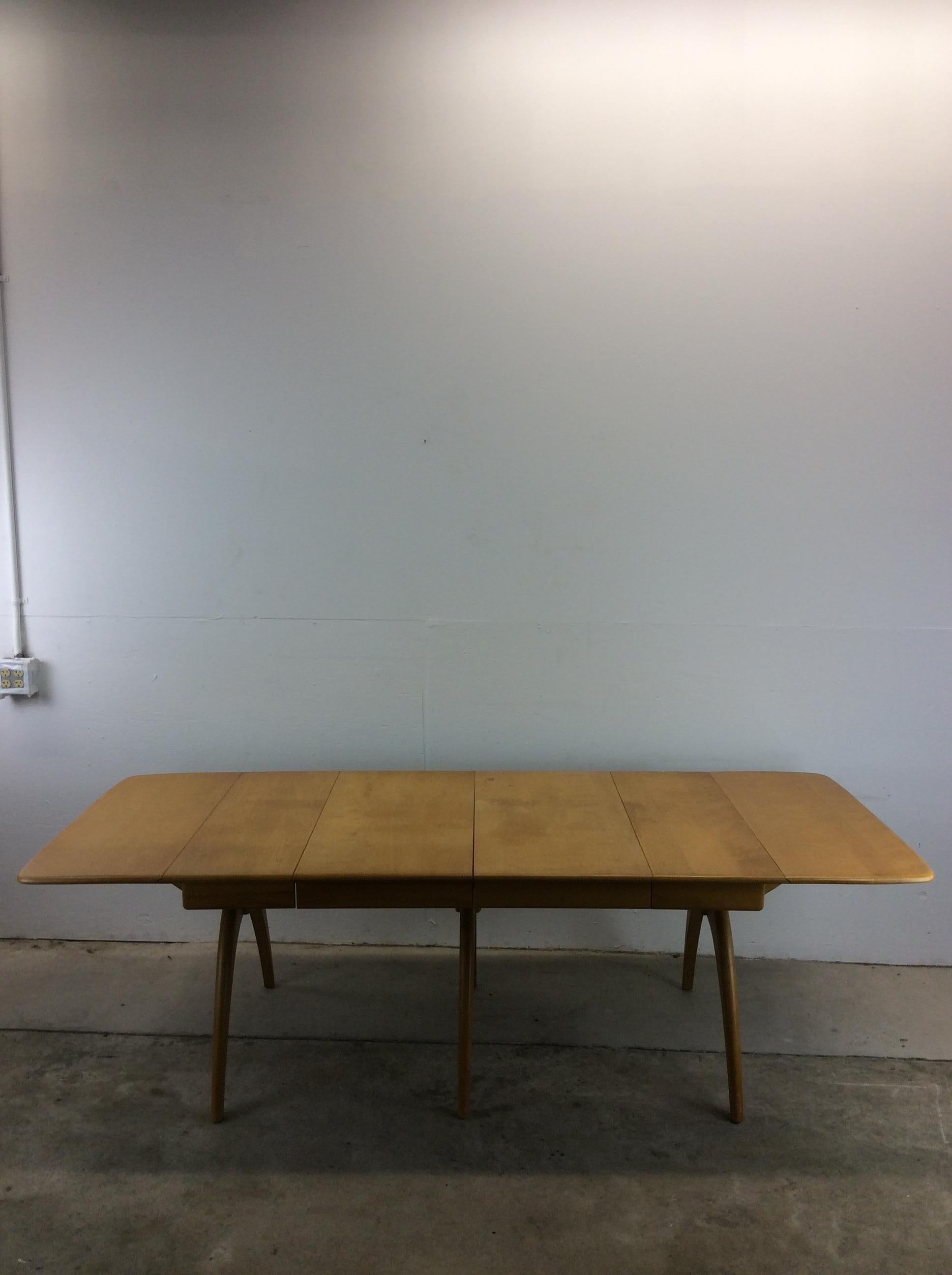 Mid Century Modern Drop Leaf Dining Table by Heywood Wakefield For Sale 12