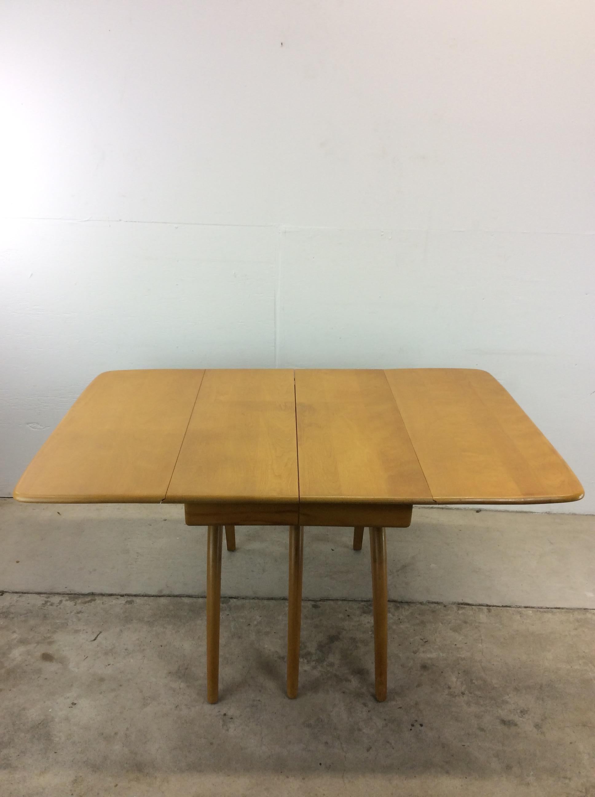 Mid Century Modern Drop Leaf Dining Table by Heywood Wakefield For Sale 1