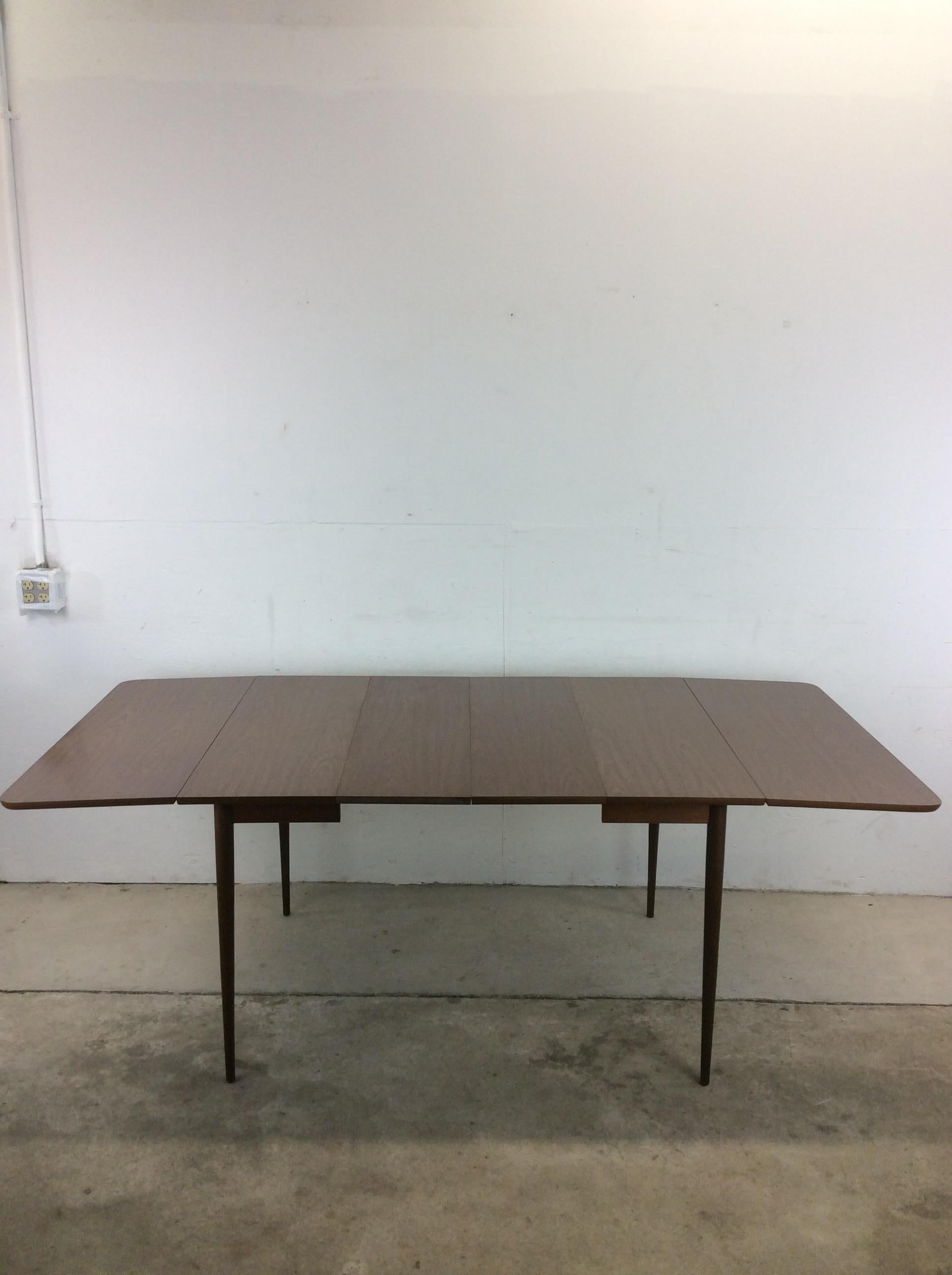 Mid-Century Modern Drop Leaf Dining Table with 3 Leafs For Sale 7