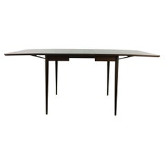 Mid-Century Modern Drop Leaf Dining Table with 3 Leafs