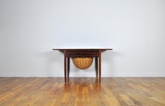 Mid-Century Modern Drop-Leaf Sewing Table by Johs, Andersen, 1960s