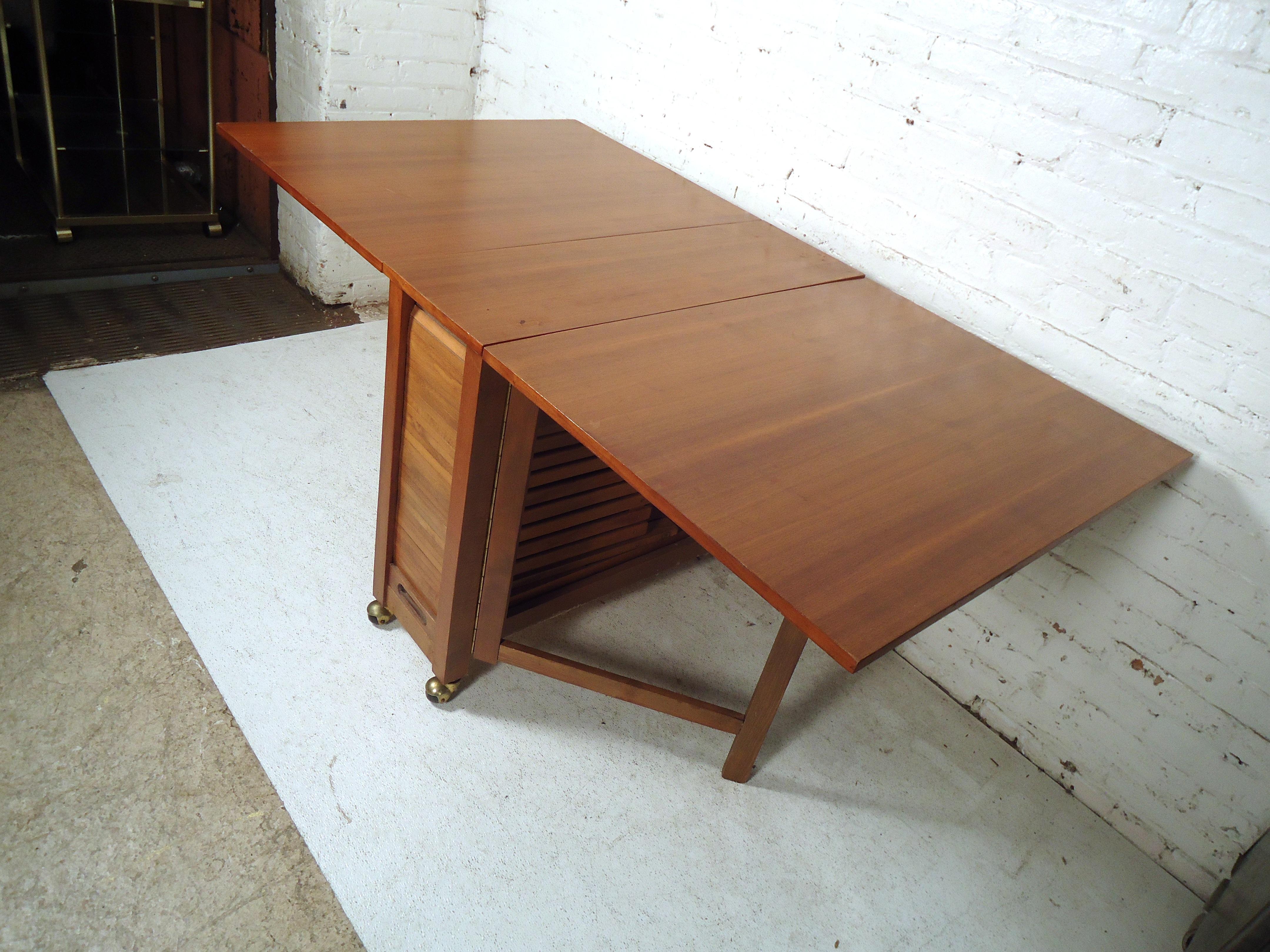 mid century drop leaf table