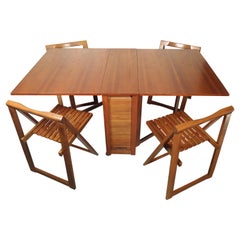 Mid-Century Modern Drop Leaf Table and Chairs